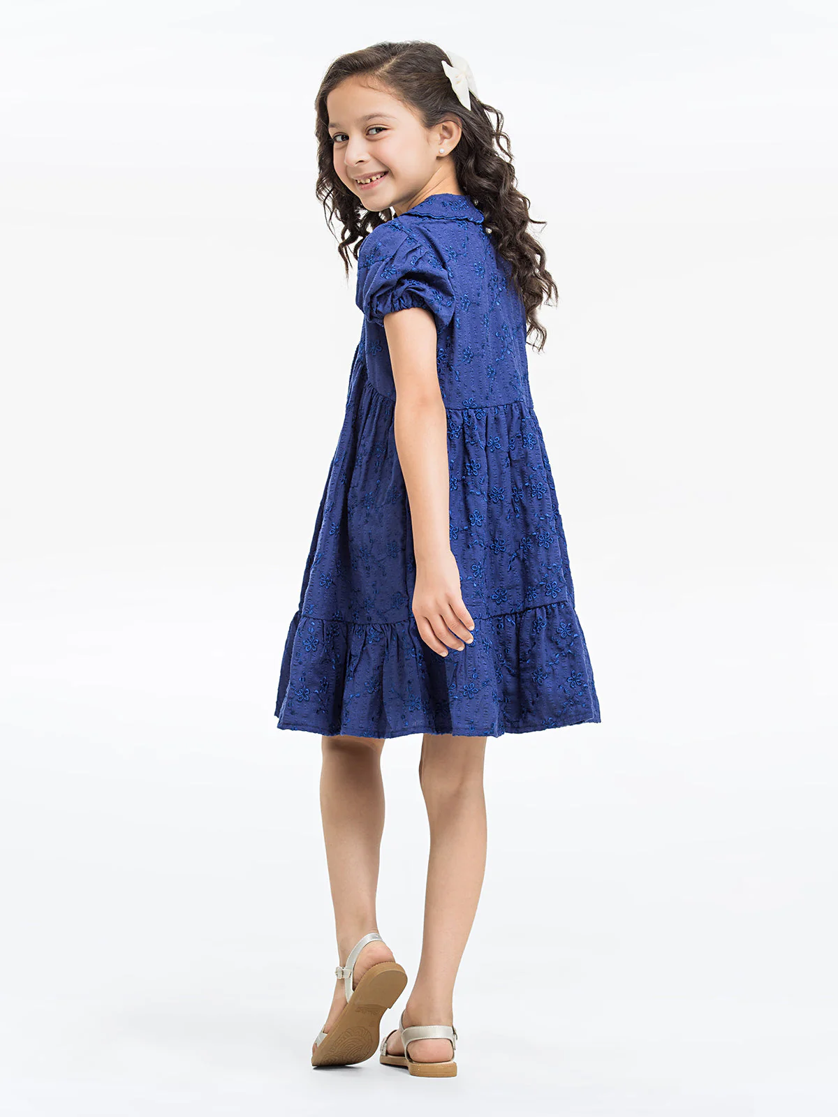 Girl's Royal Blue Frock - EGTF24S-200056 - Image 5