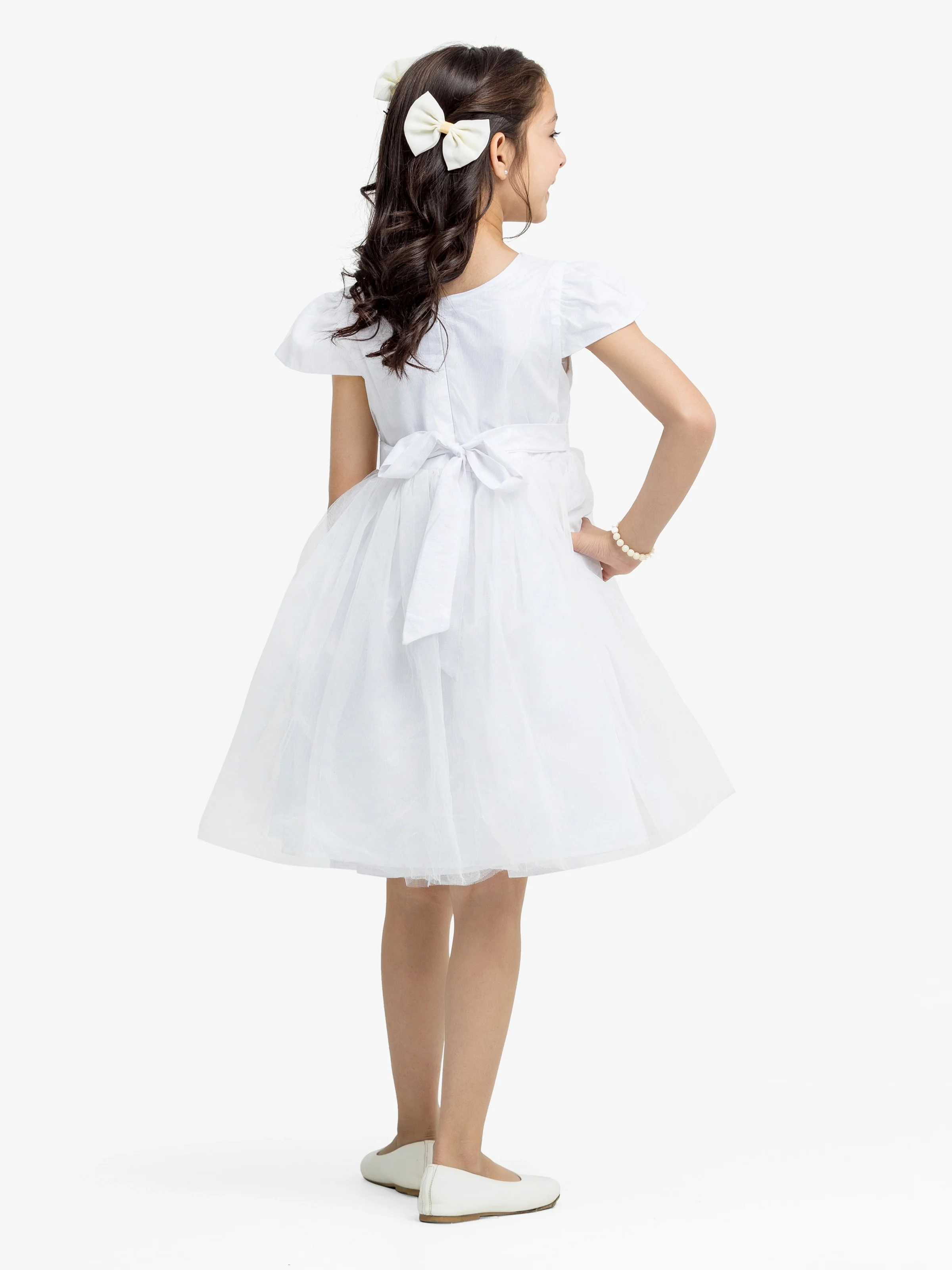 Girl's White Frock - EGTF24-200075 - Image 5