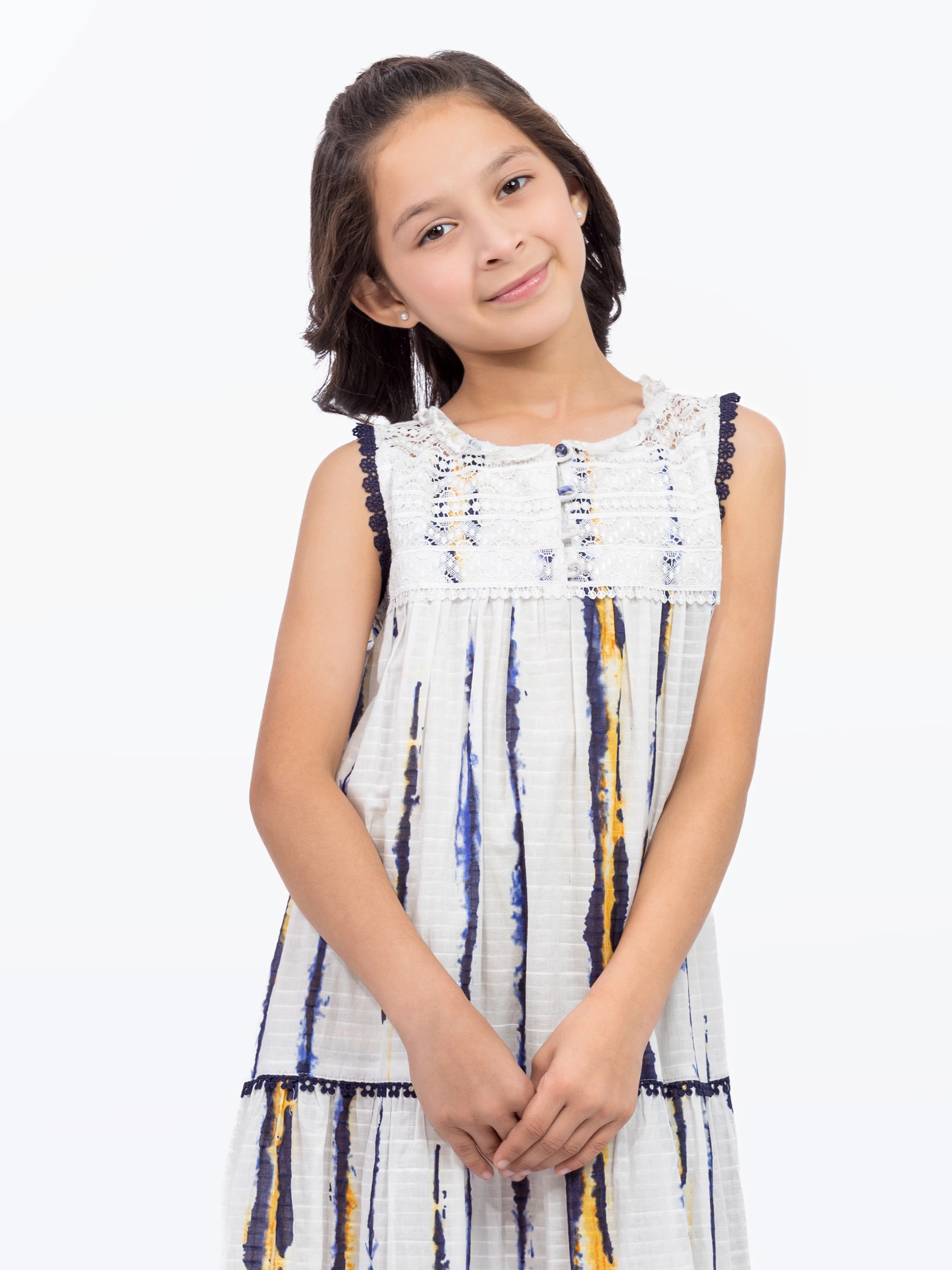Girl's White Frock - EGTF5-71011 - Image 2