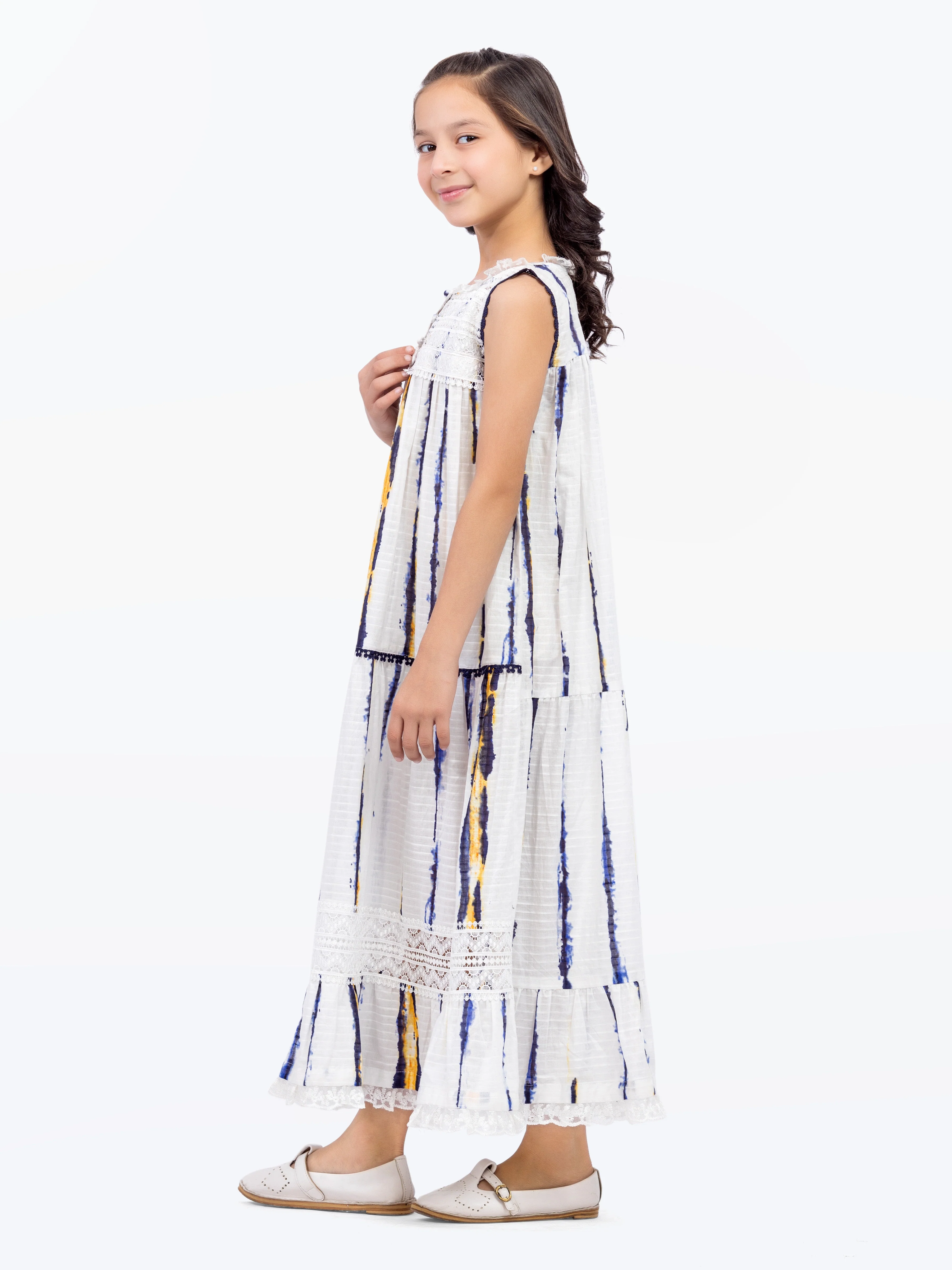 Girl's White Frock - EGTF5-71011 - Image 4