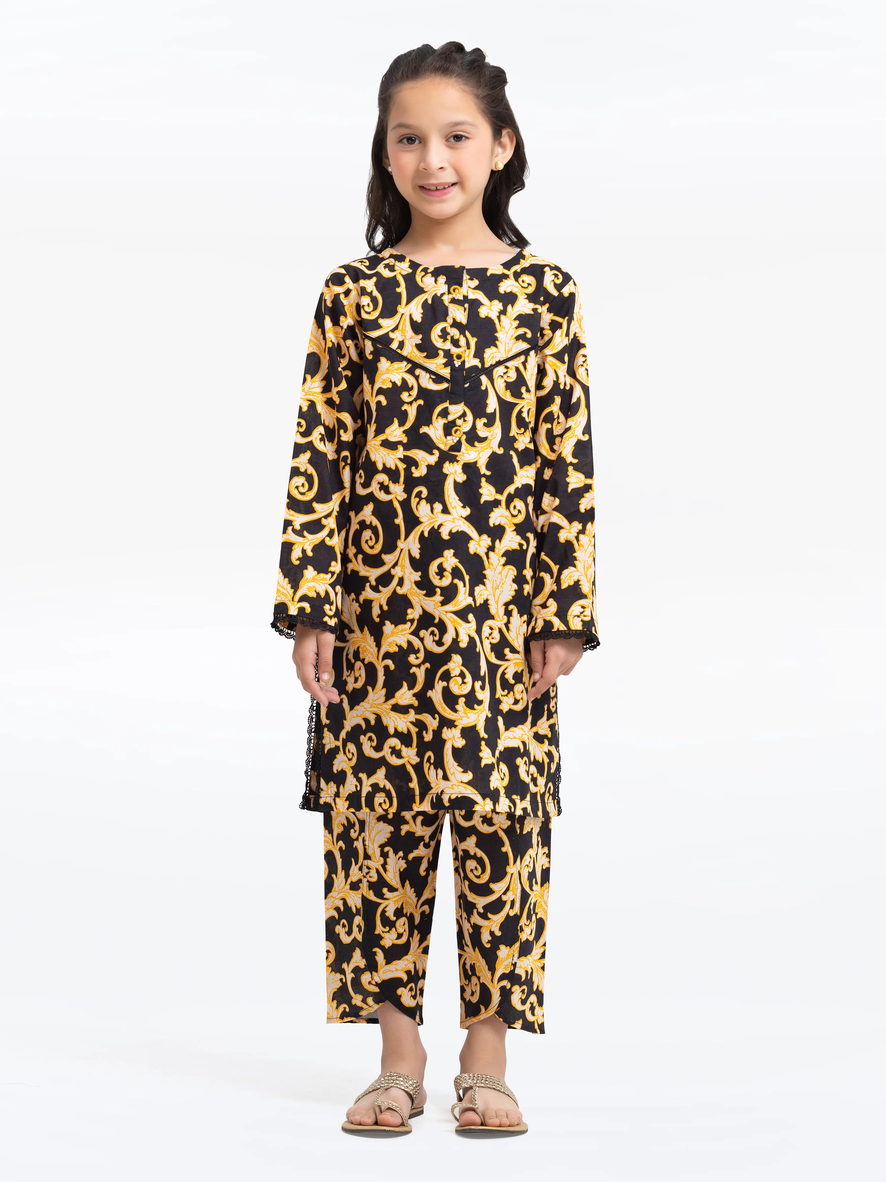 Girl's Cambric Co-ord Set - EGTKP24-70758ST