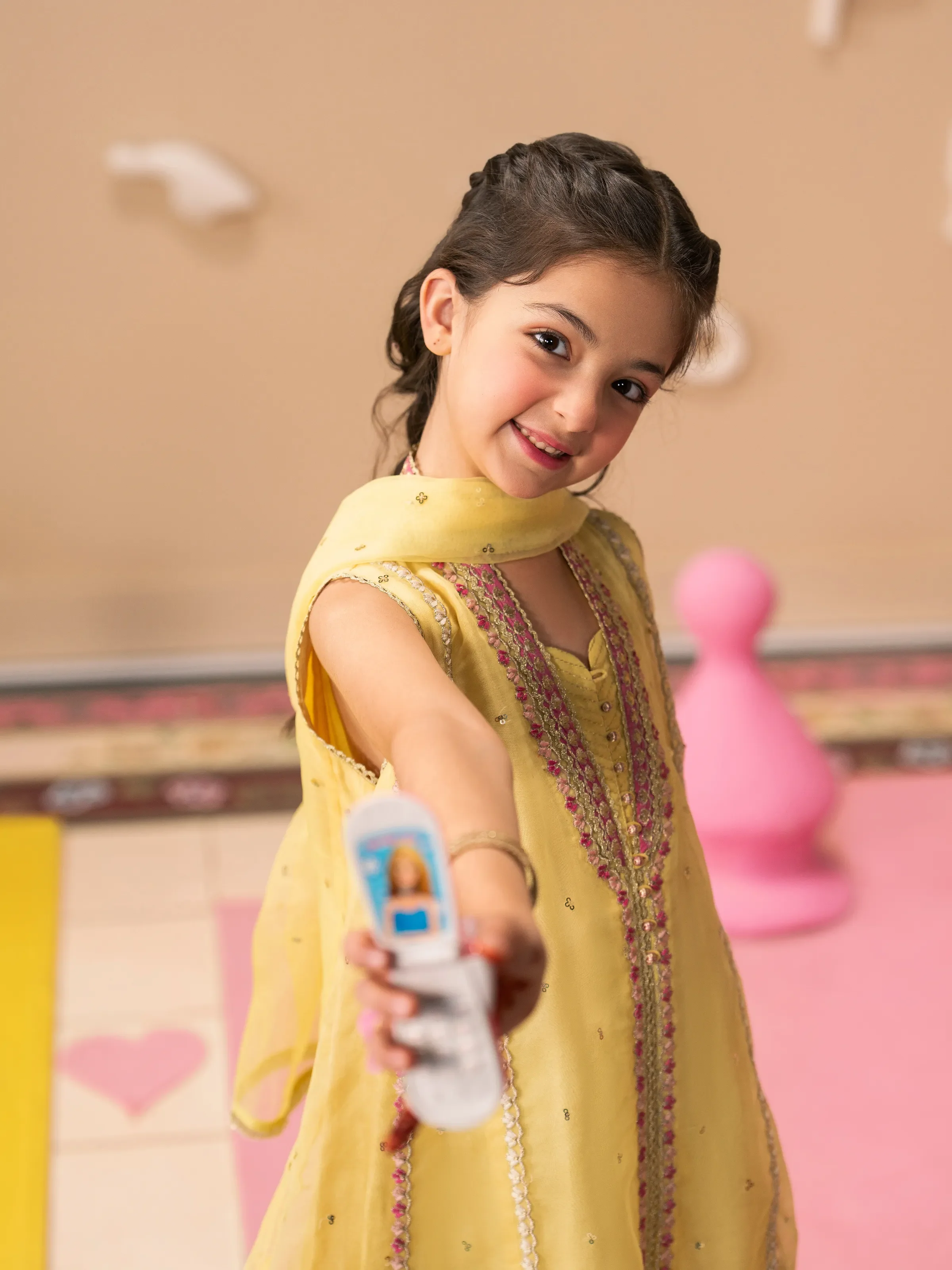Girl's Yellow Pret - EGTPLED5-50058-3P - Image 3