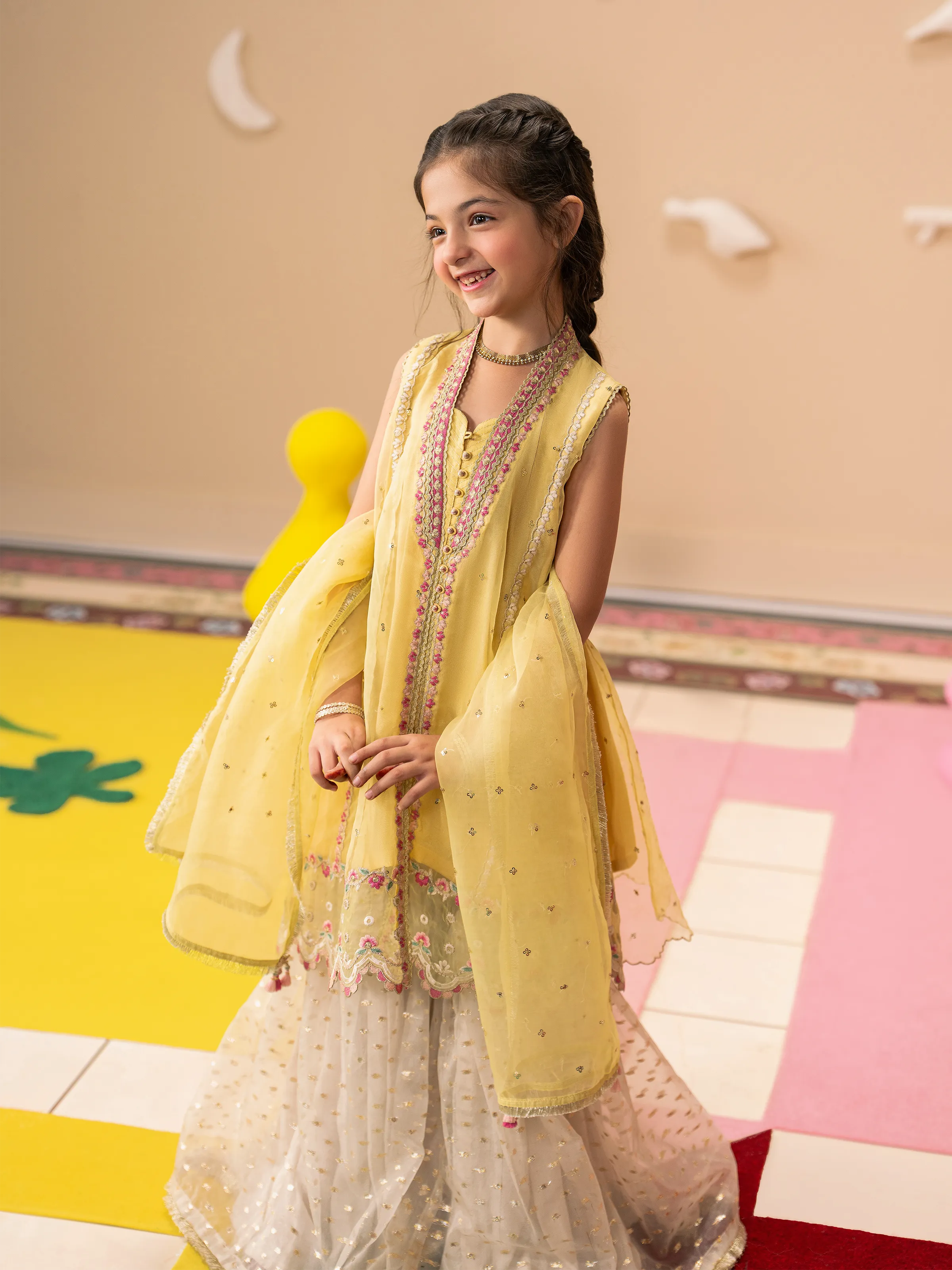 Girl's Yellow Pret - EGTPLED5-50058-3P - Image 5