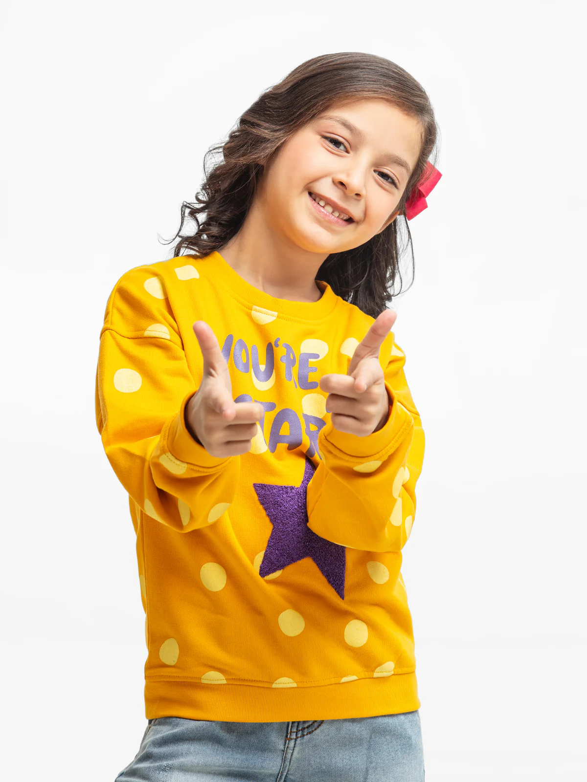 Girl's Yellow Sweatshirt - EGTSS23-002 - Image 2
