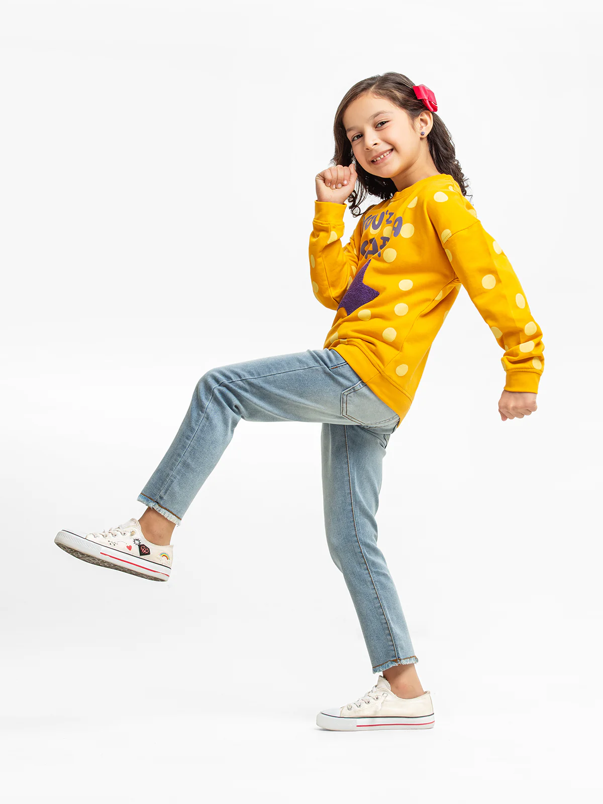 Girl's Yellow Sweatshirt - EGTSS23-002 - Image 3