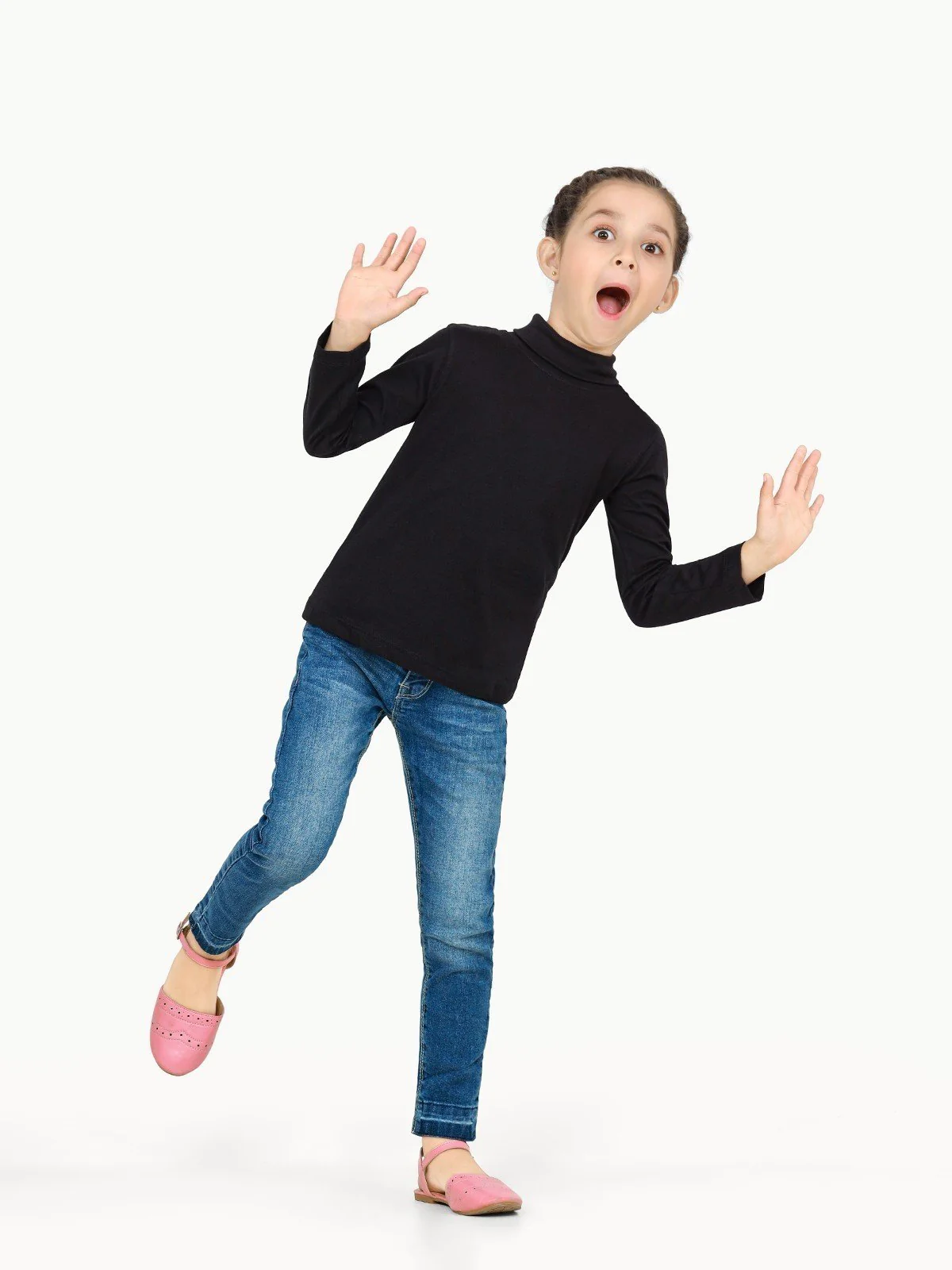 Kids' Black High Neck Tee - EKTBF22-002 - Image 2