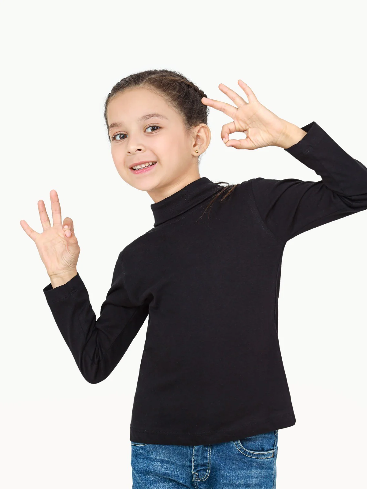 Kids' Black High Neck Tee - EKTBF22-002 - Image 5