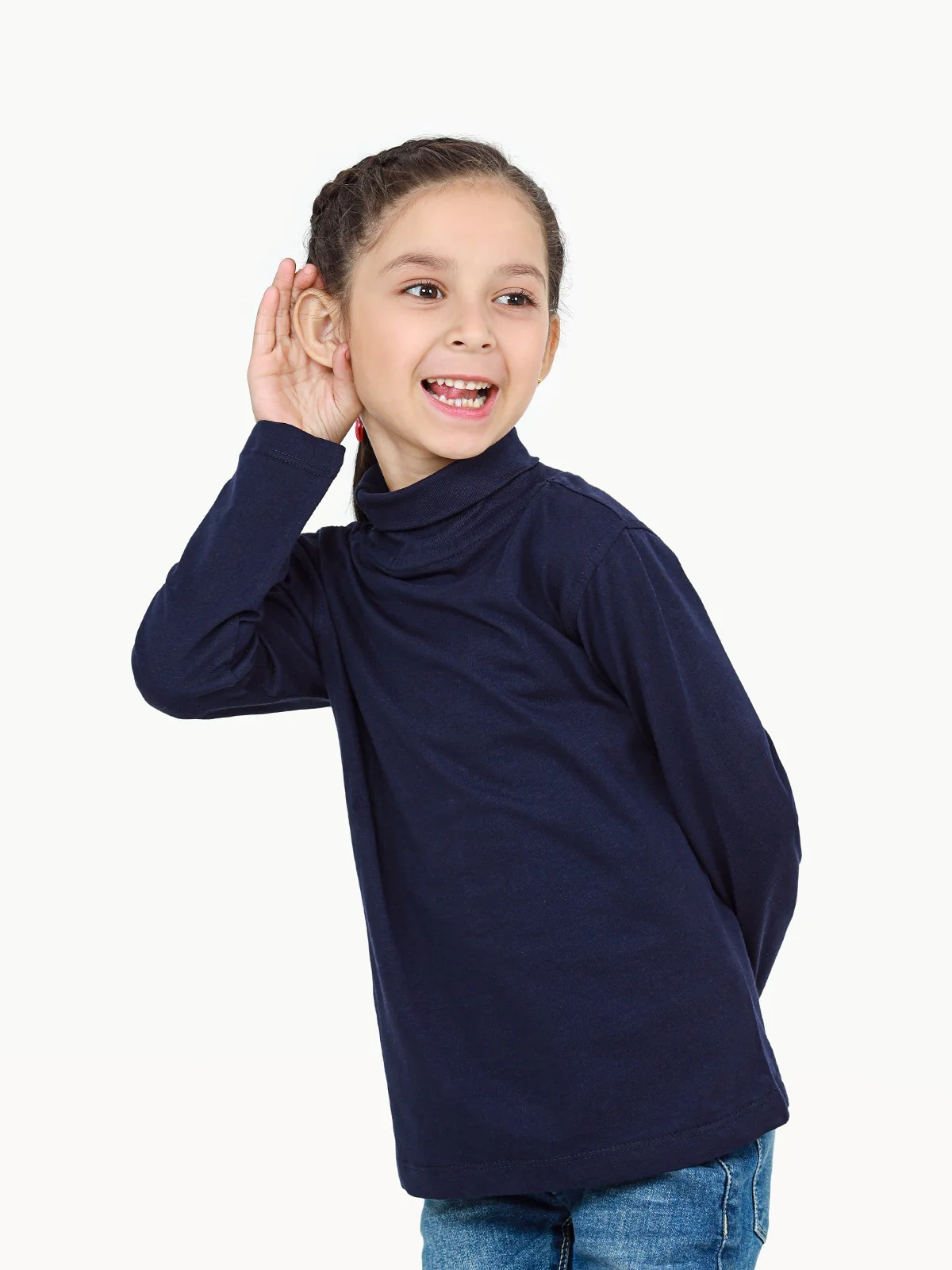 Kids' Navy High Neck Tee - EKTBF22-004 - Image 6