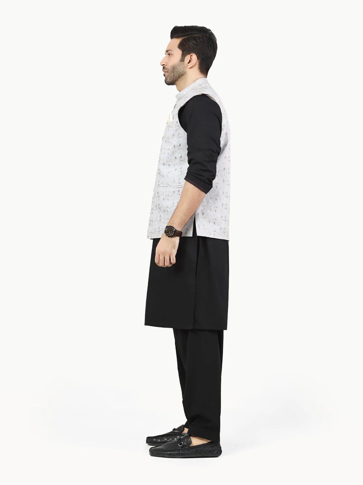 Men's Ash Grey Waist Coat Ceremonial - EMTWCC22-151 - Image 3