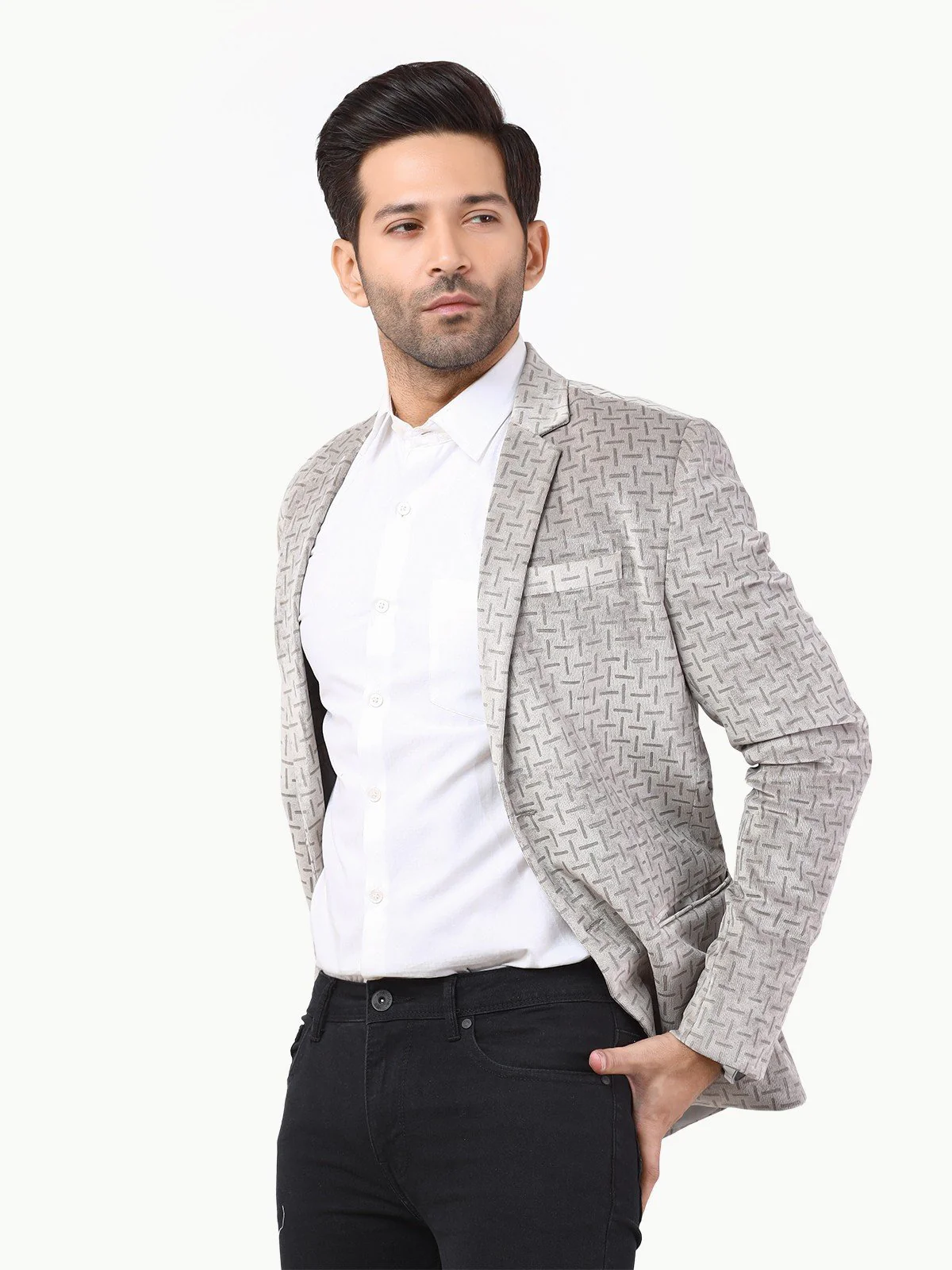 Men's Beige Blazer - EMTB22W-6795 - Image 2