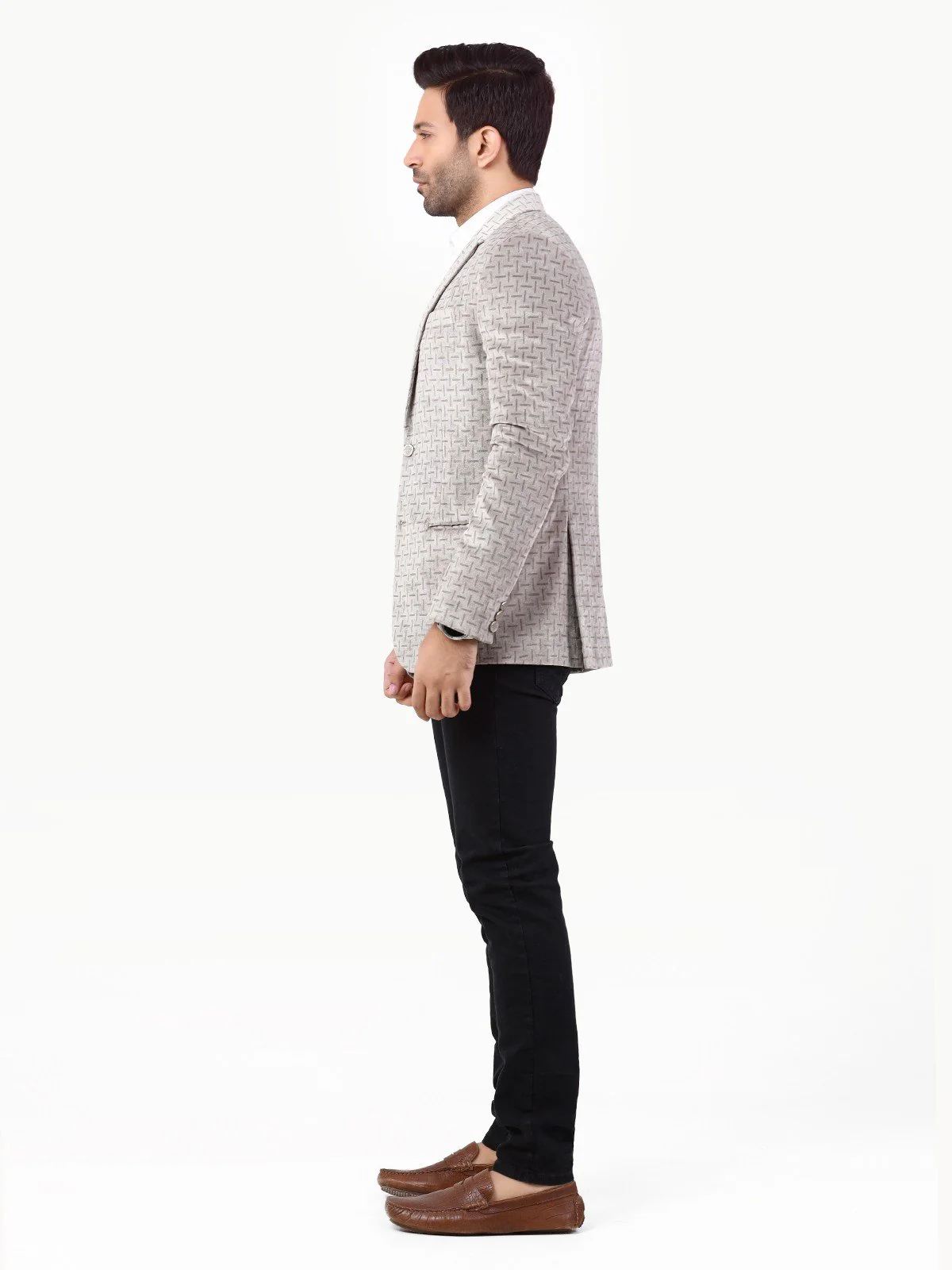 Men's Beige Blazer - EMTB22W-6795 - Image 3