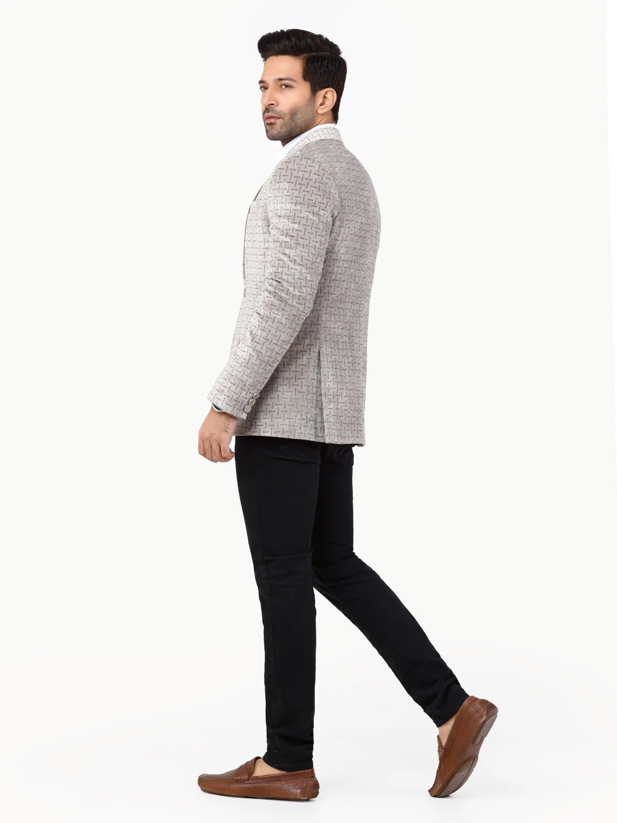 Men's Beige Blazer - EMTB22W-6795 - Image 5