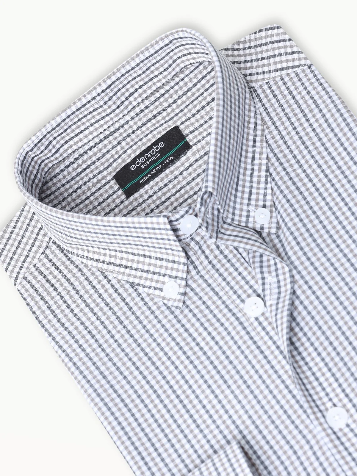 Men's Beige & Grey Shirt - EMTSB23-155 - Image 3