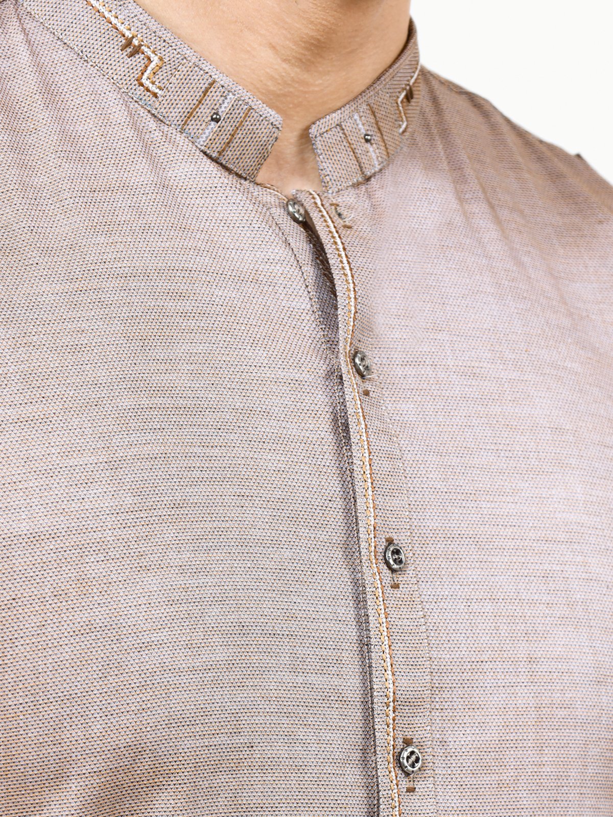 Men's Beige Kurta - EMTK22S-99133 - Image 5
