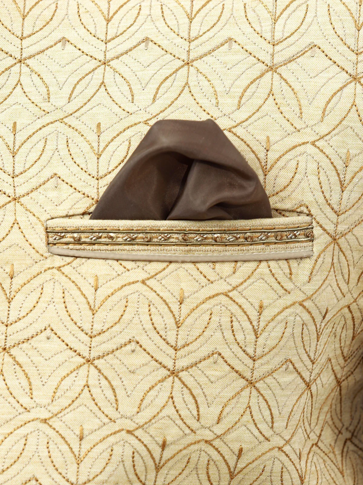 Men's Beige Prince Coat - EMTPC22-004 - Image 5