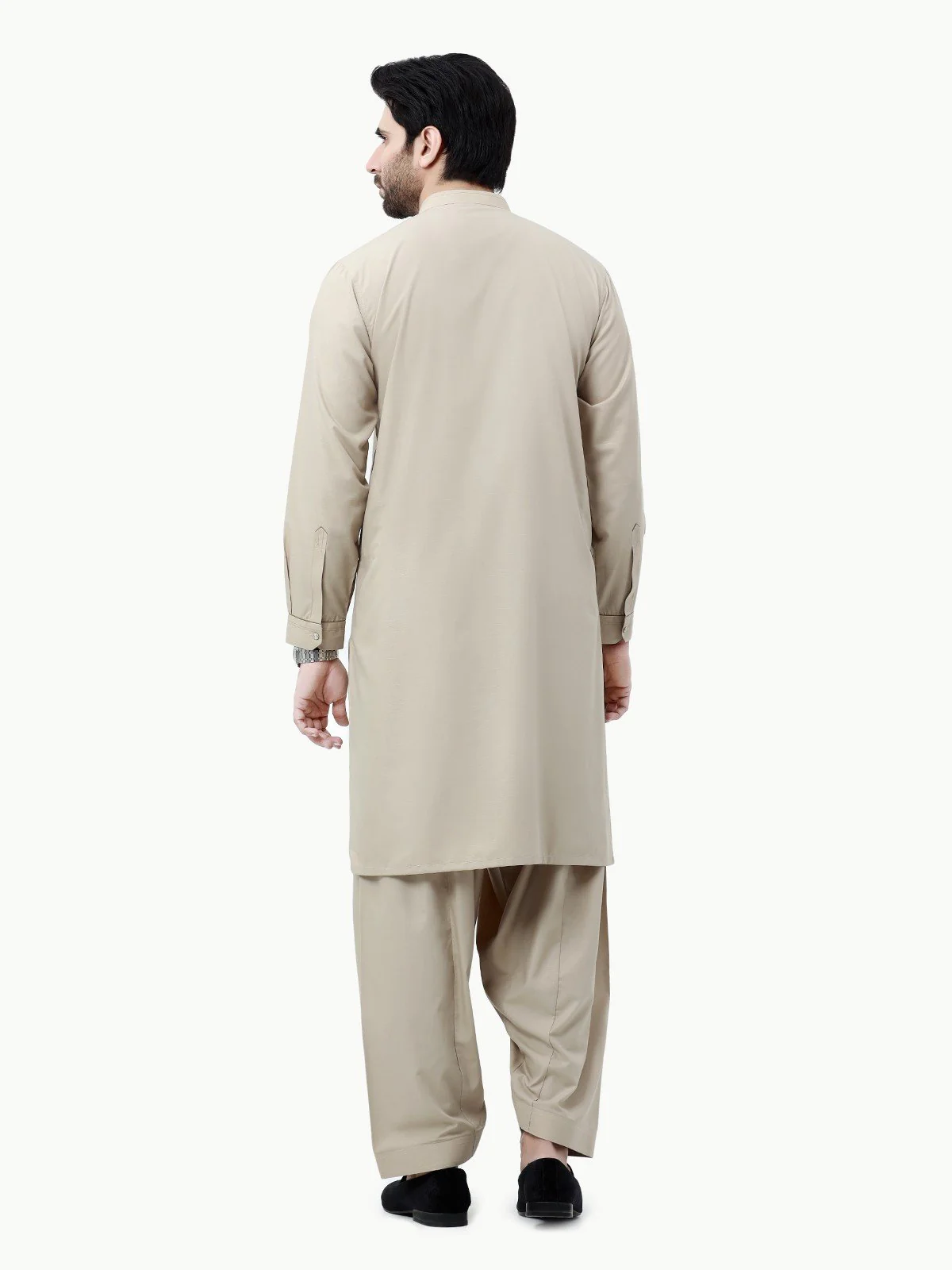 Men's Beige Shalwar Kameez - EMTSW23-99295 - Image 5