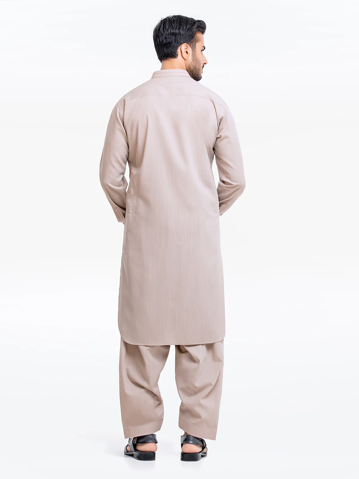 Men's Beige Shalwar Kameez - EMTSW23-99355 - Image 7