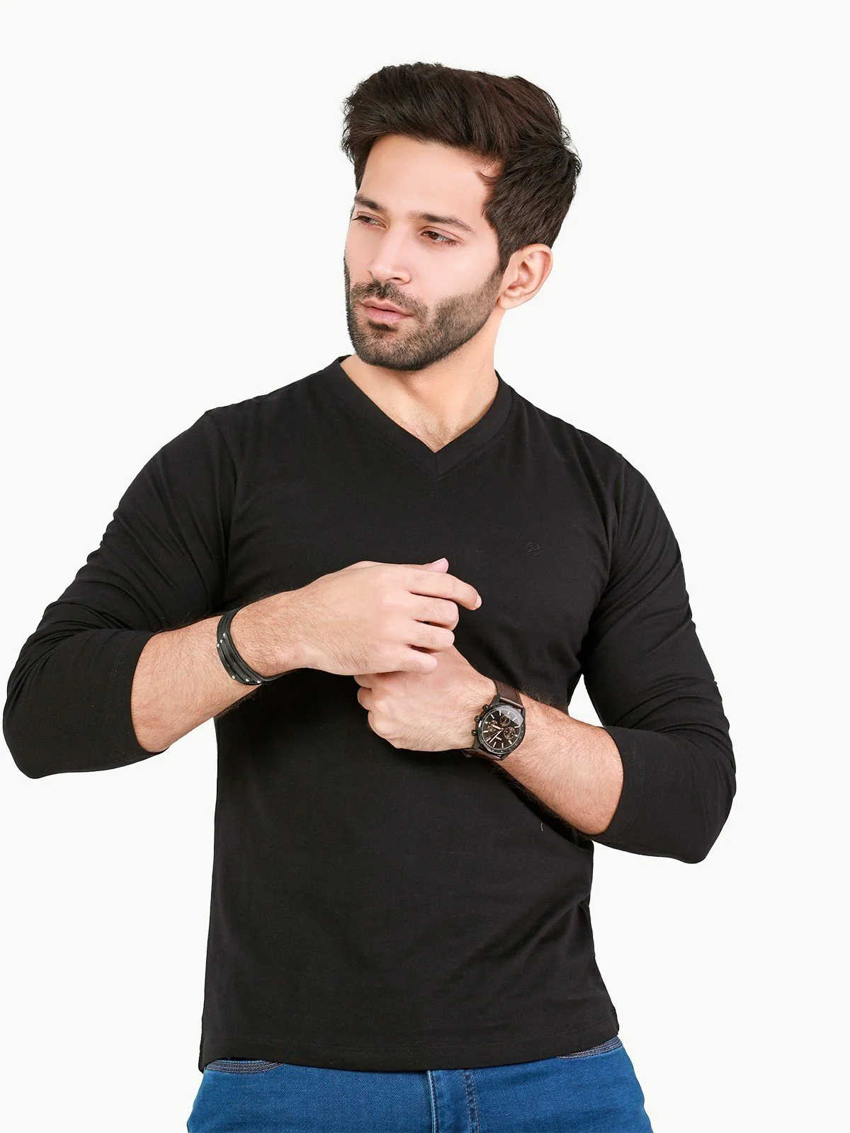 Men's Black Basic Tee - EMTBF22-009 - Image 4