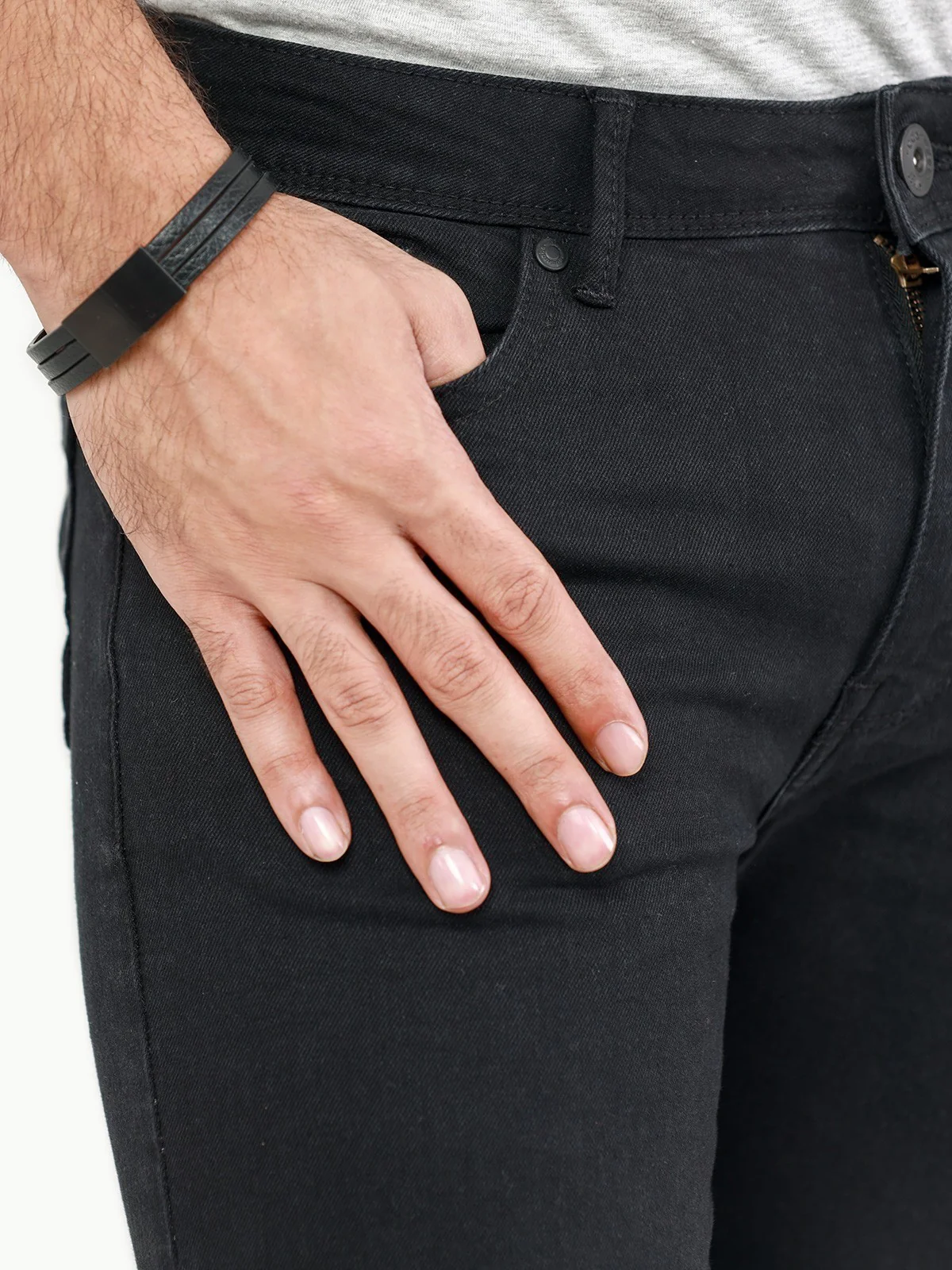 Men's Black Jeans - EMBPD22-009 - Image 4