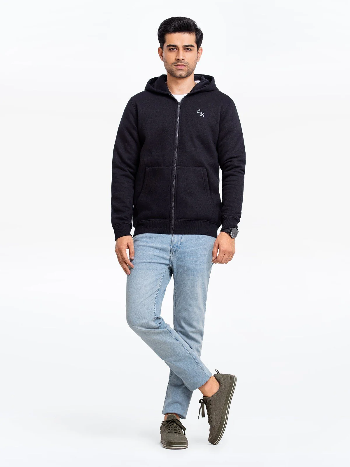 Men's Black Hoodie - EMTH23-003 - Image 2