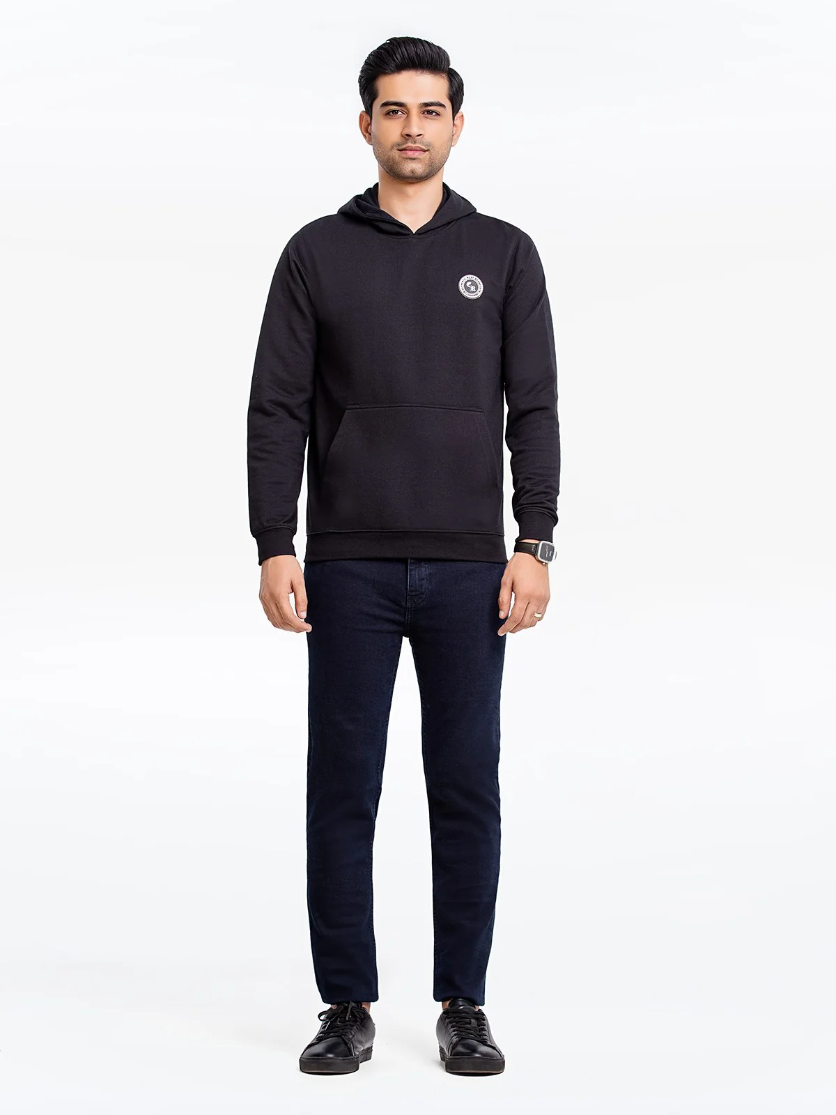 Men's Black Hoodie - EMTH23-005 - Image 2