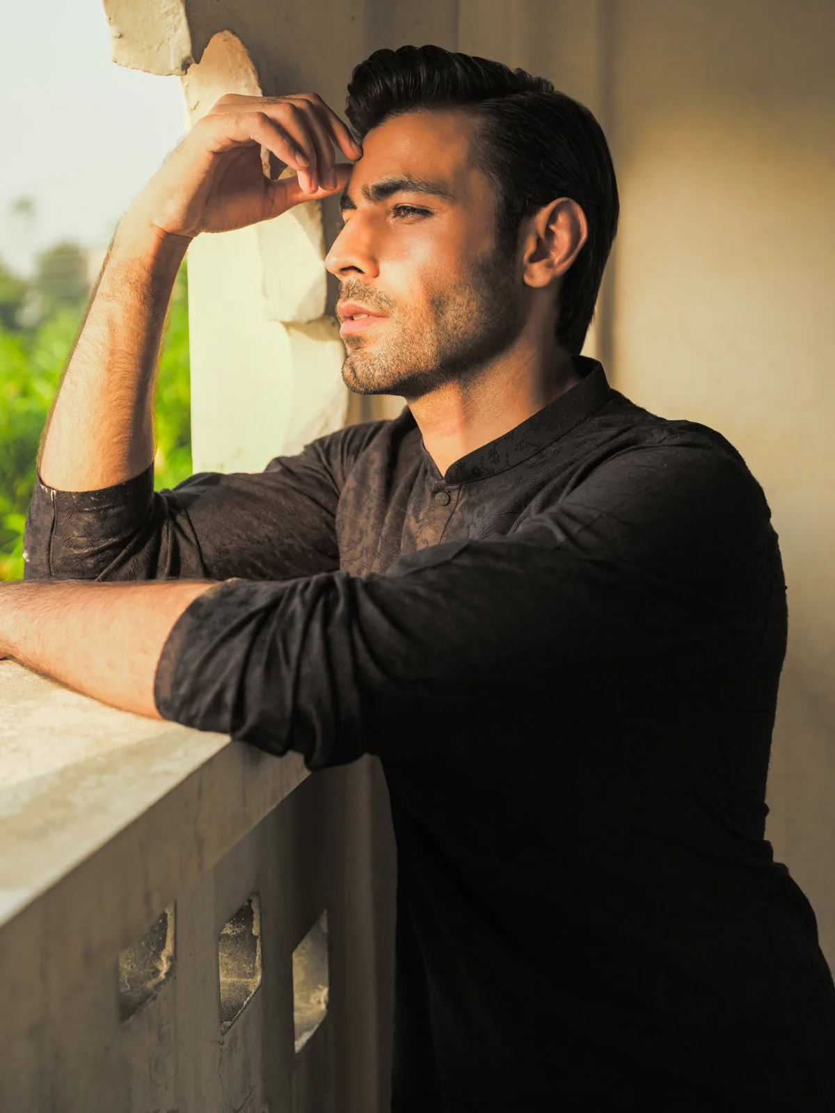 Men's Black Kurta Ceremonial - EMTKC23-098 - Image 5