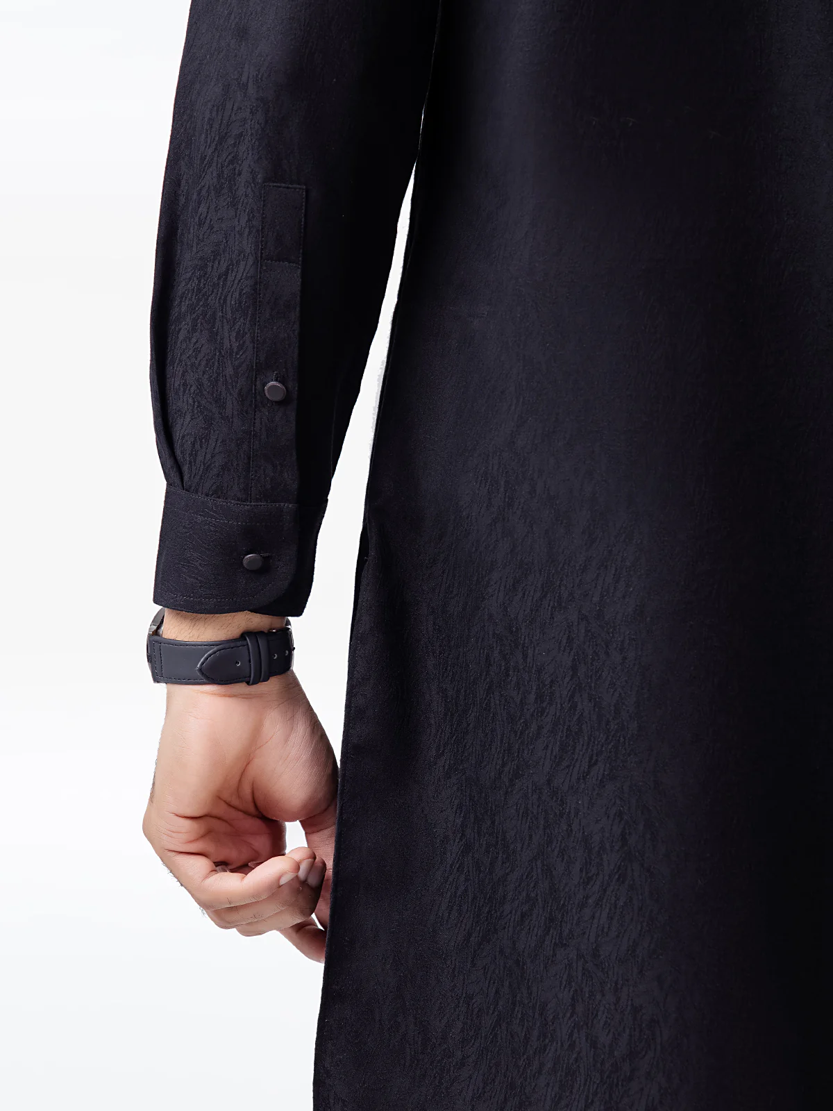 Men's Black Kurta Pajama - EMTSC23-104 - Image 5