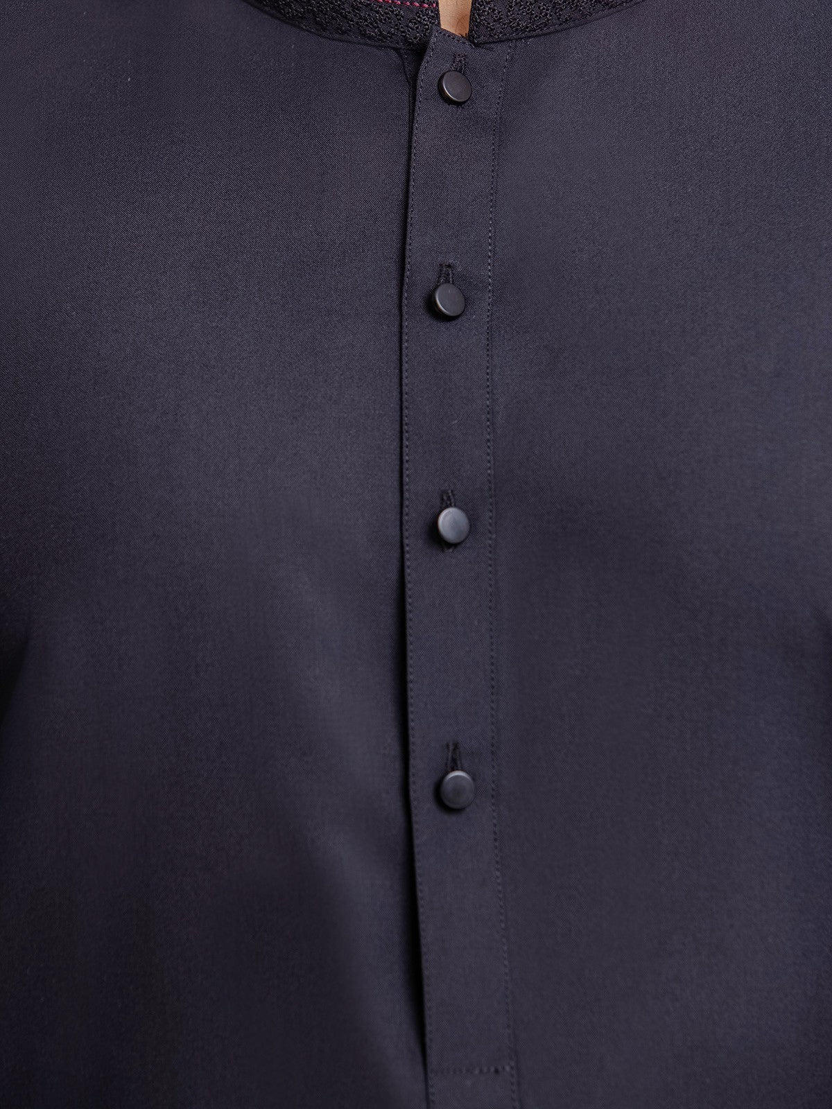 Men's Black Shalwar Kameez - EMTKS23-41023 - Image 4
