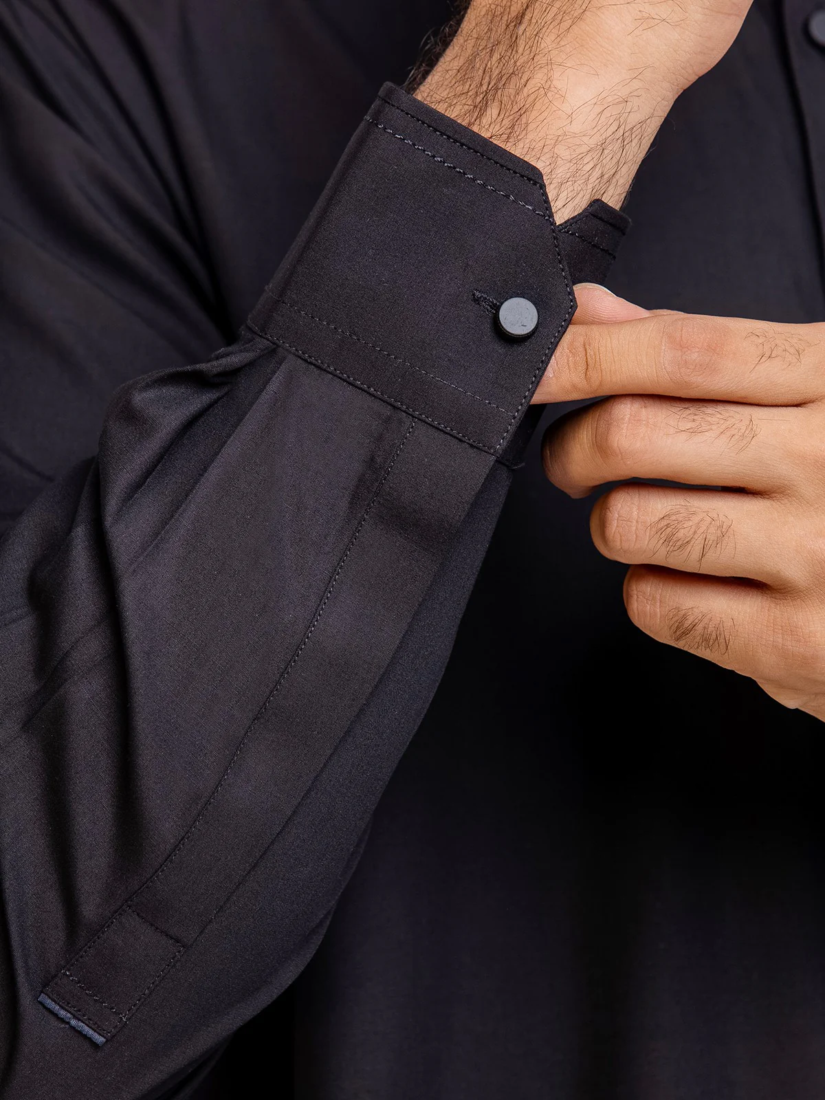 Men's Black Shalwar Kameez - EMTKS23-41030 - Image 5
