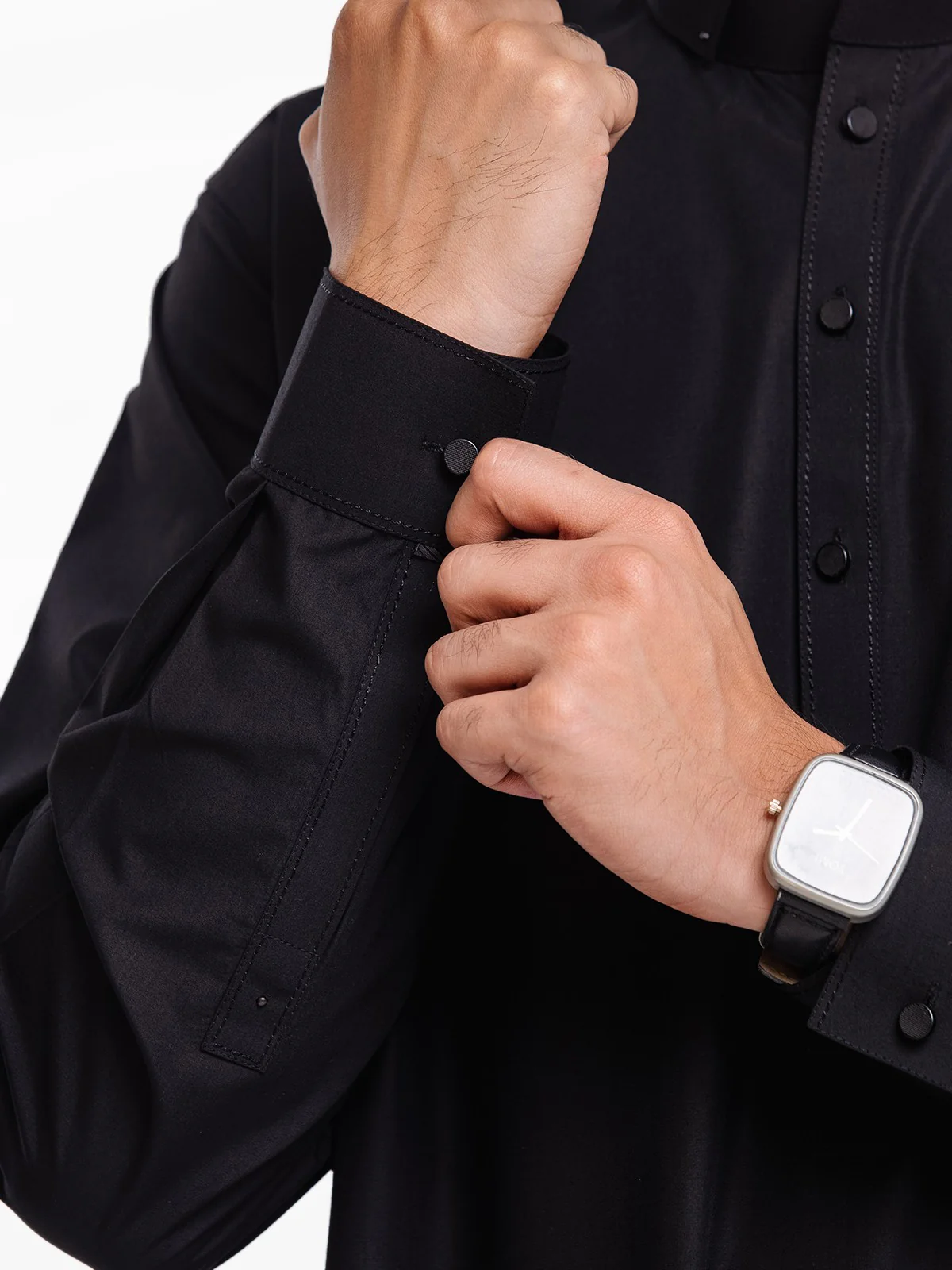 Men's Black Shalwar Kameez - EMTSW23-99380 - Image 5