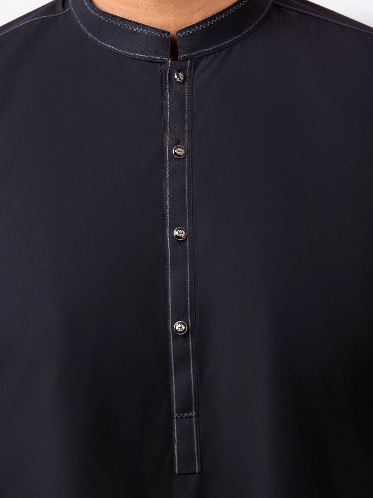 Men's Black Kurta Pajama - EMTSW23-99384 - Image 4
