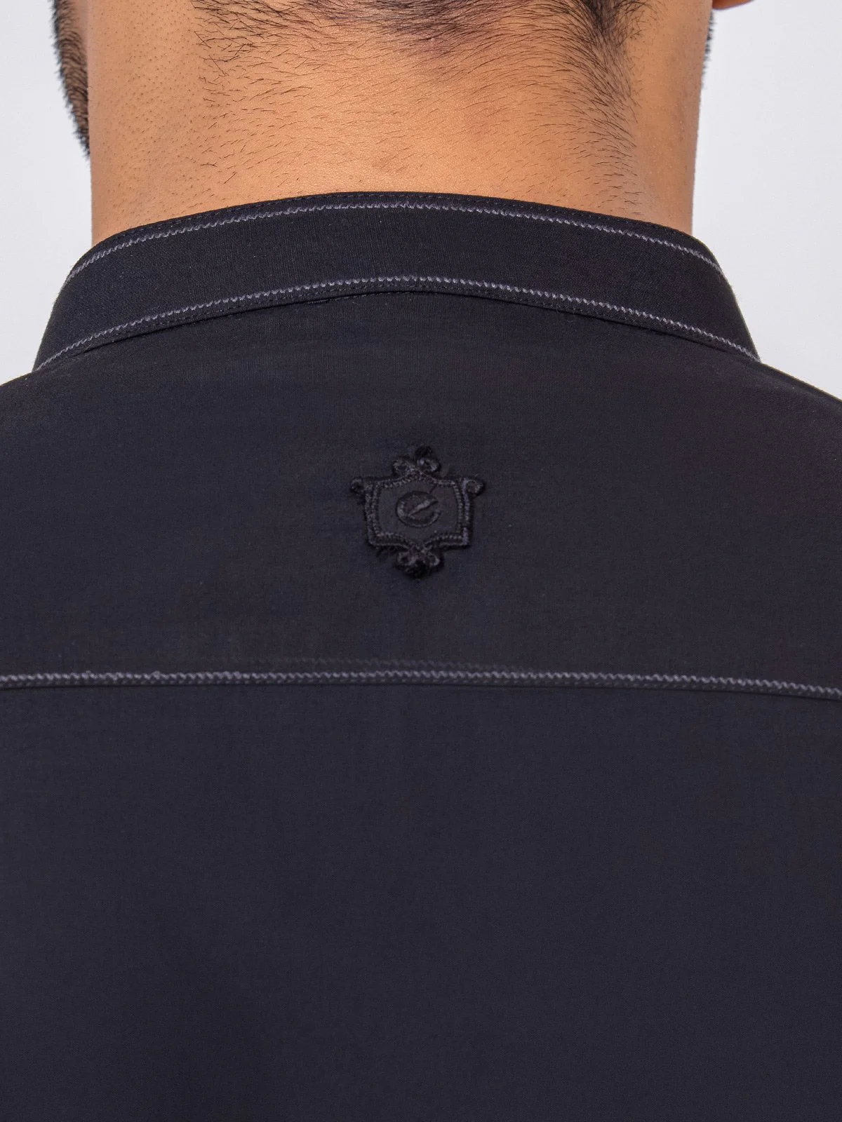 Men's Black Kurta Pajama - EMTSW23-99384 - Image 5