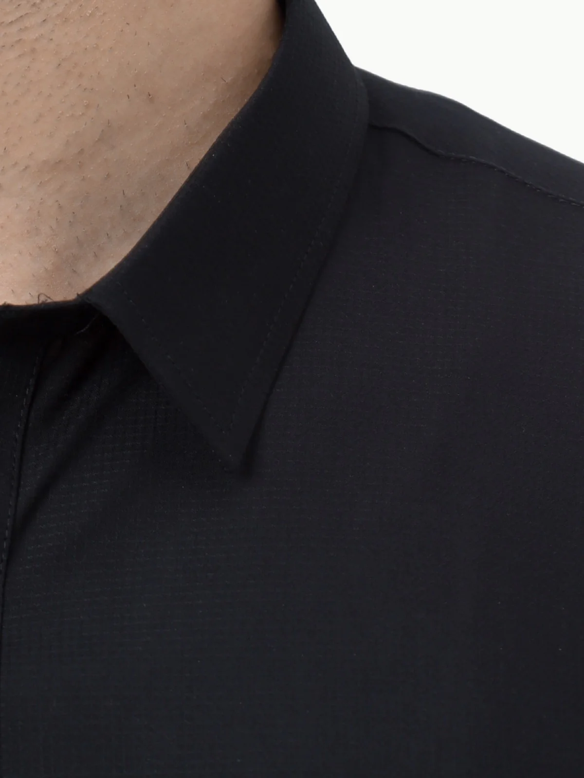Men's Black Shalwar Kameez Plain - EMTKSP23-41003 - Image 4