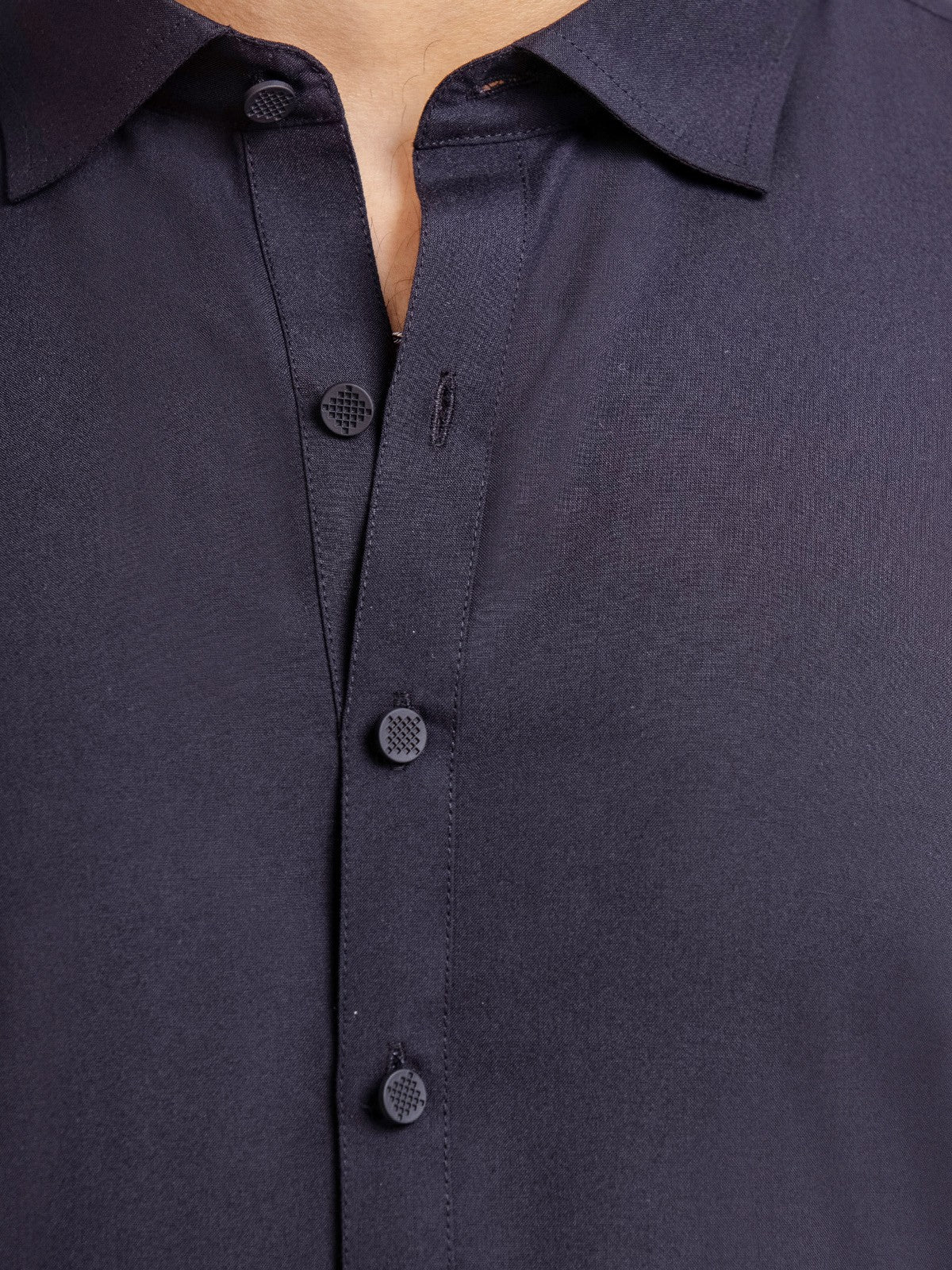 Men's Black Shalwar Kameez Plain - EMTKSP23-41028 - Image 4