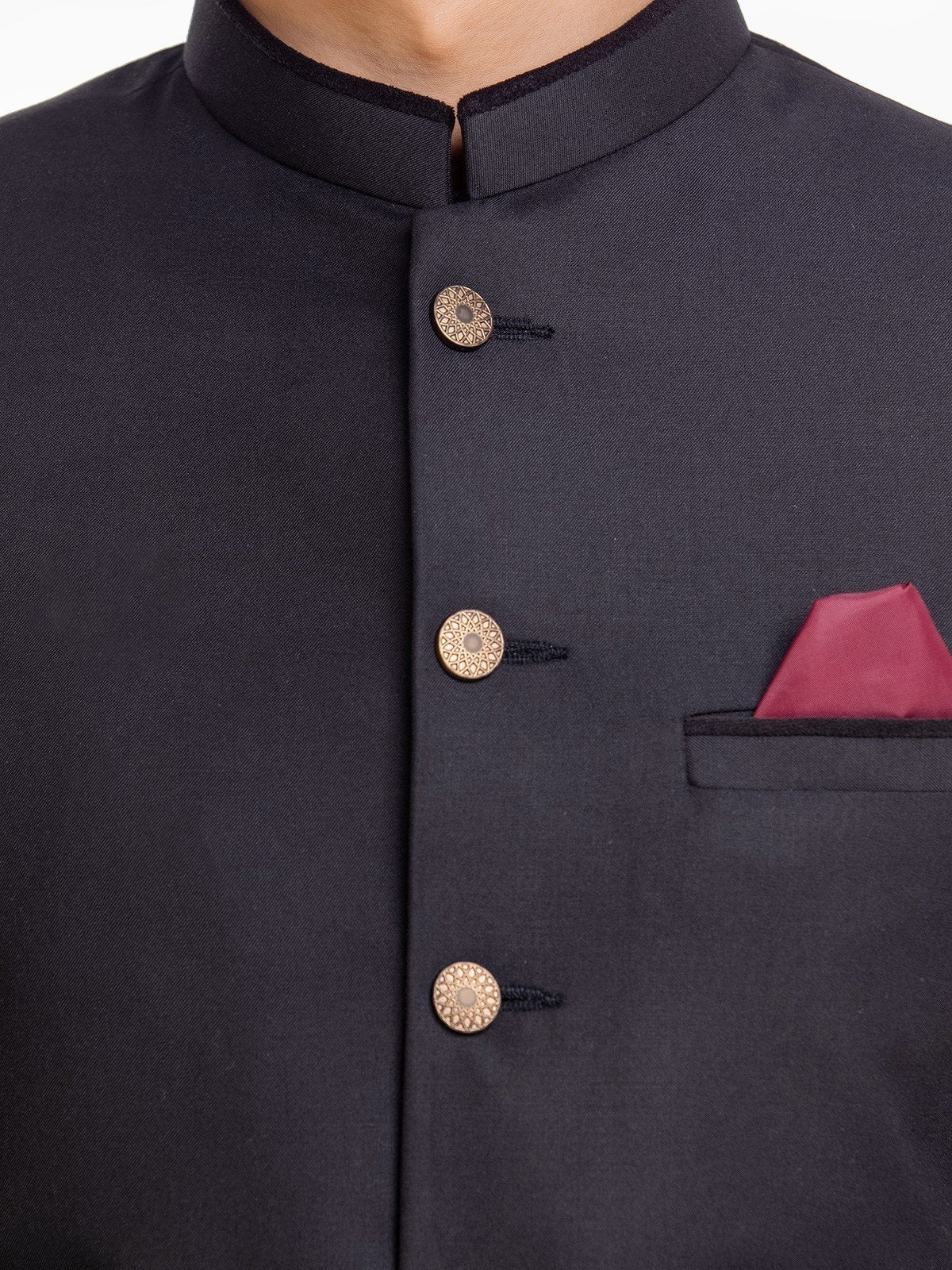 Men's Black Prince Coat - EMTPC22-007 - Image 4
