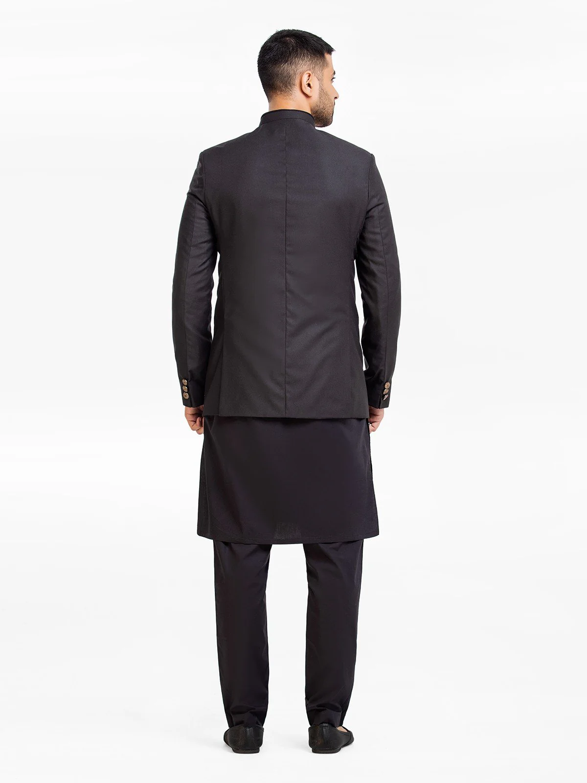 Men's Black Prince Coat - EMTPC22-007 - Image 6