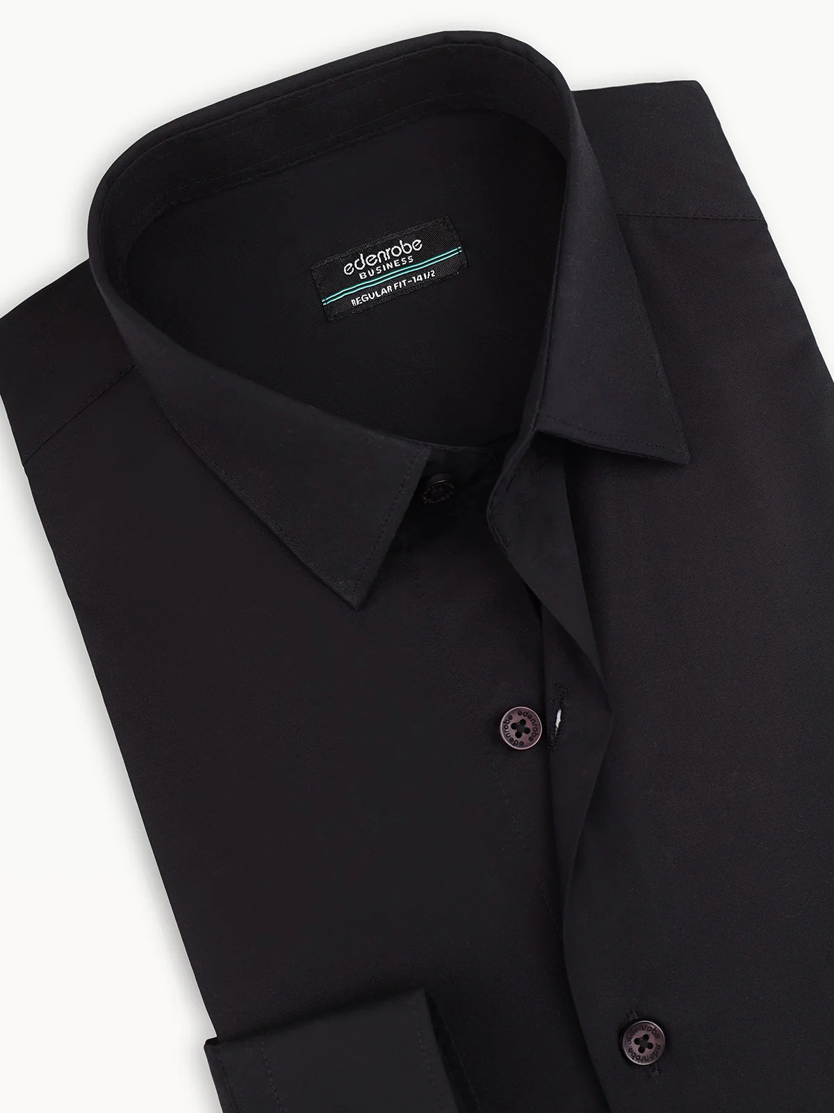 Men's Black Shirt Plain - EMTSB22-110 - Image 5