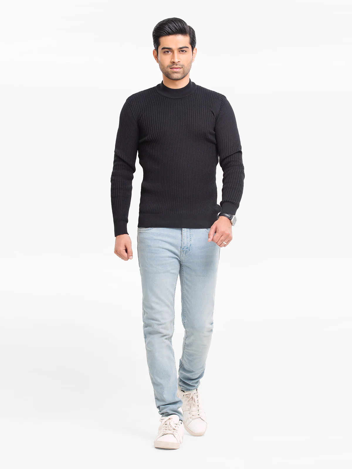 Men's Black Sweater - EMTSWT23-001 - Image 2