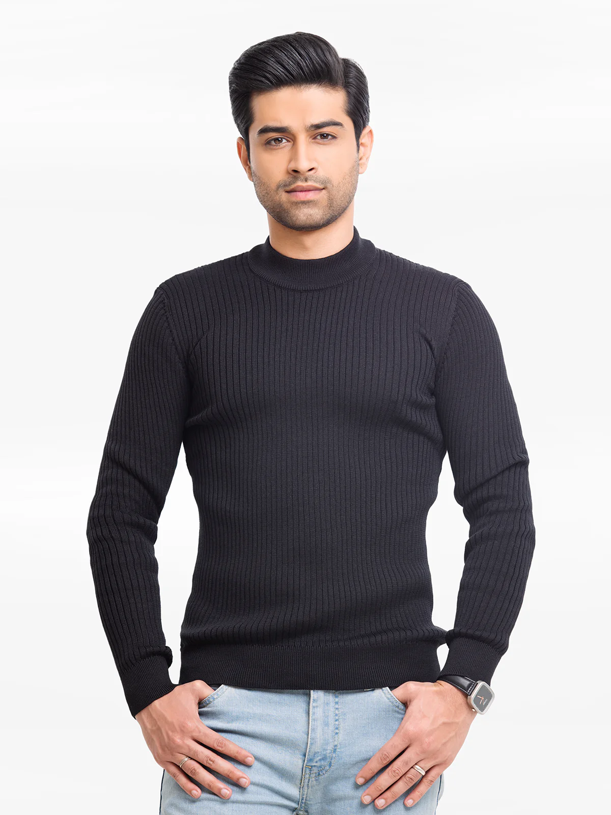 Men's Black Sweater - EMTSWT23-001 - Image 3