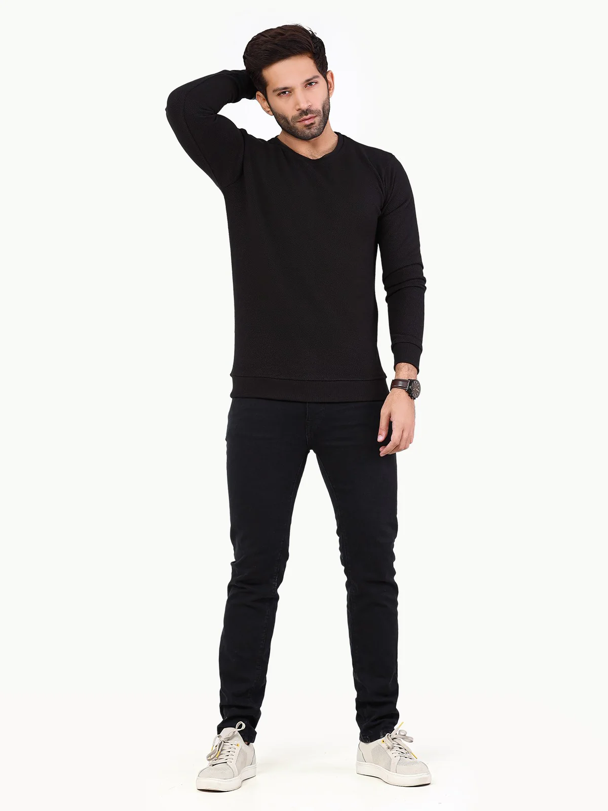 Men's Black SweatShirt - EMTSS22-005 - Image 2