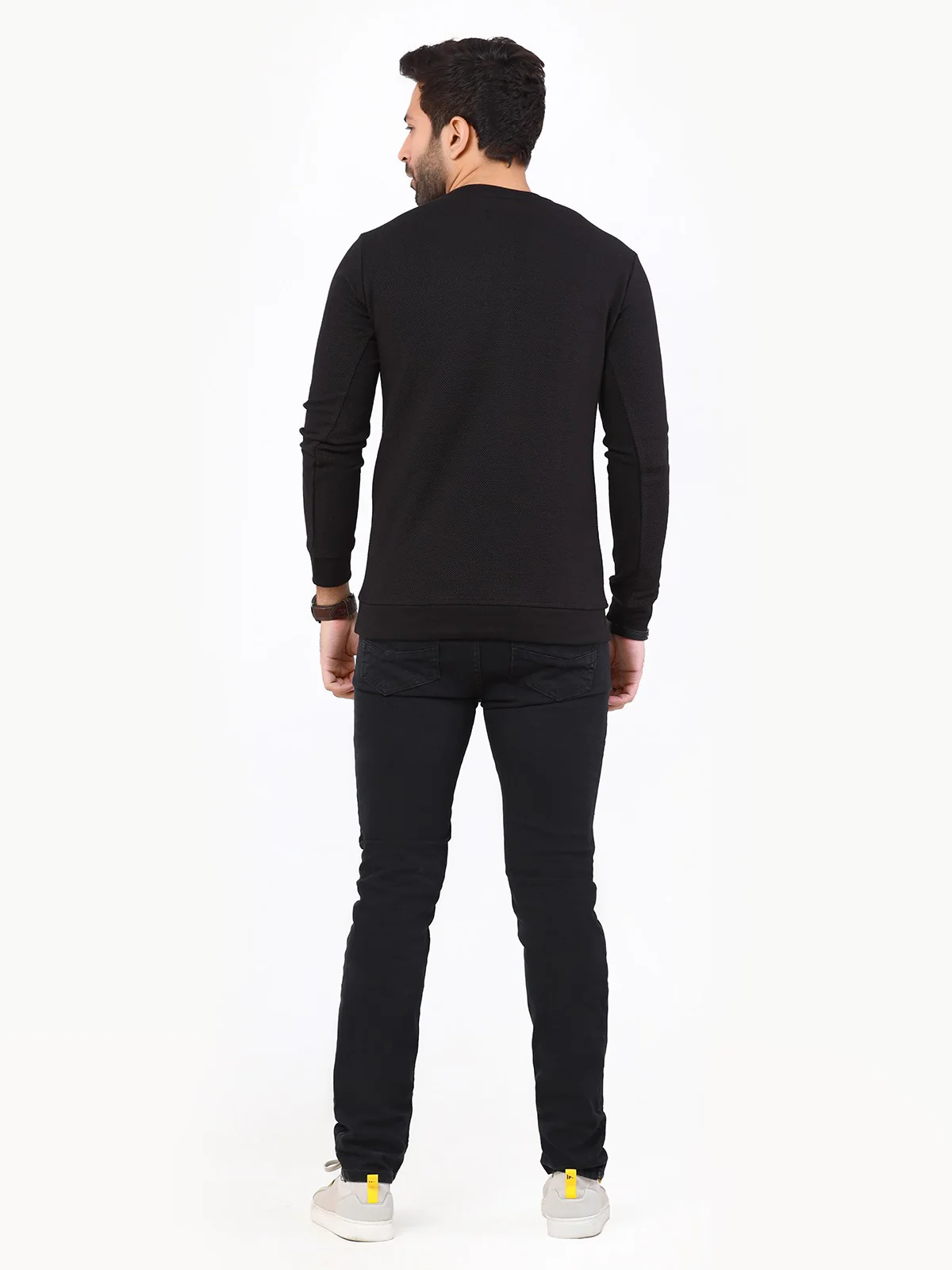 Men's Black SweatShirt - EMTSS22-005 - Image 6