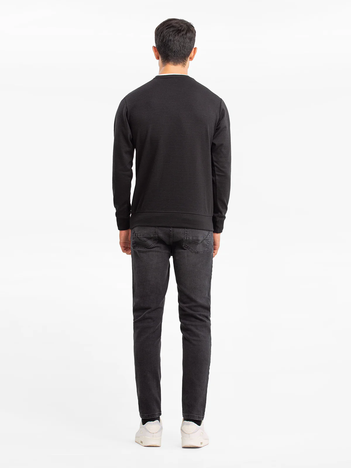 Men's Black Sweatshirt - EMTSS23-004 - Image 4