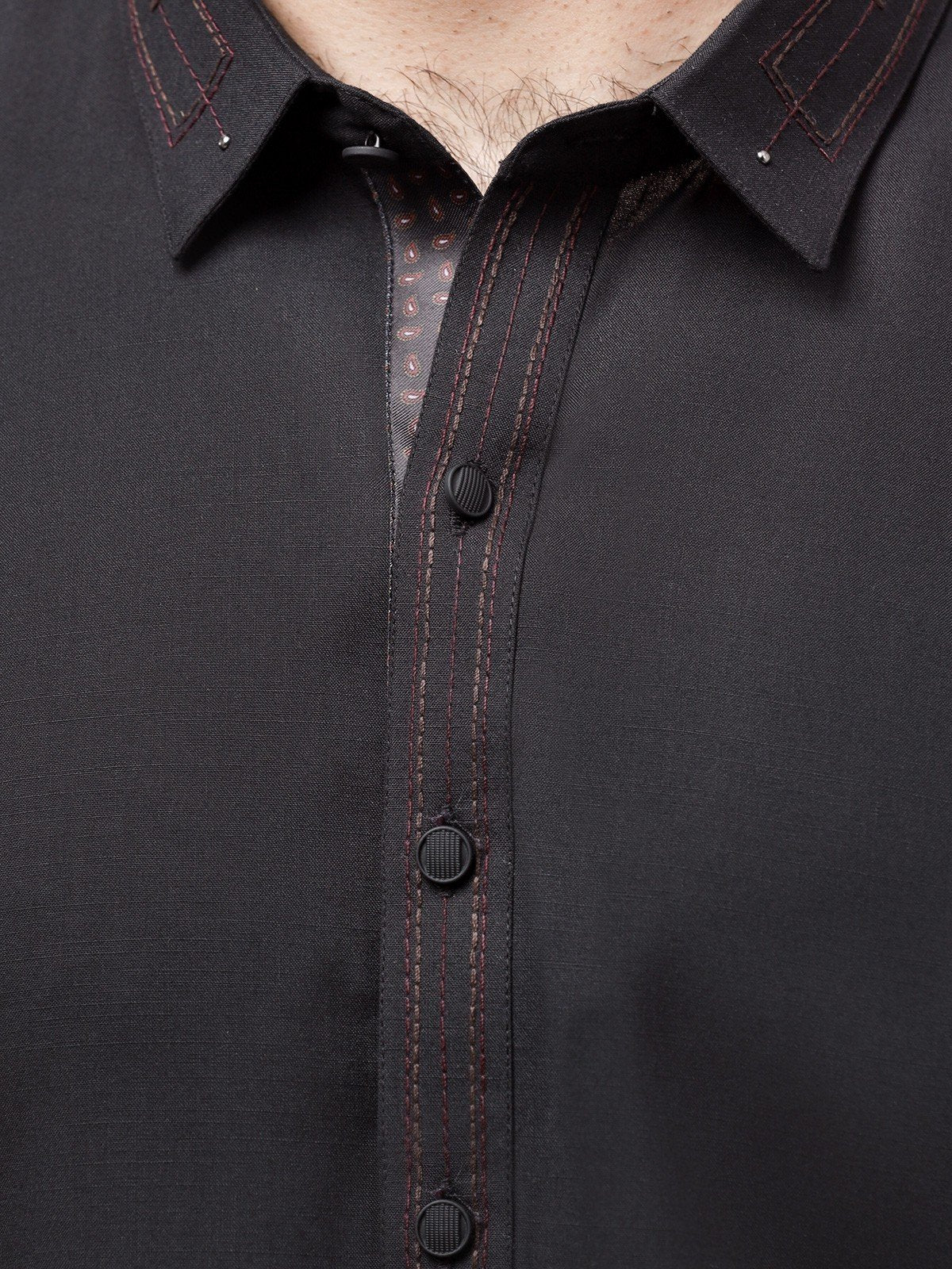 Men's Black Shalwar Kameez - EMTSW23-99349 - Image 4