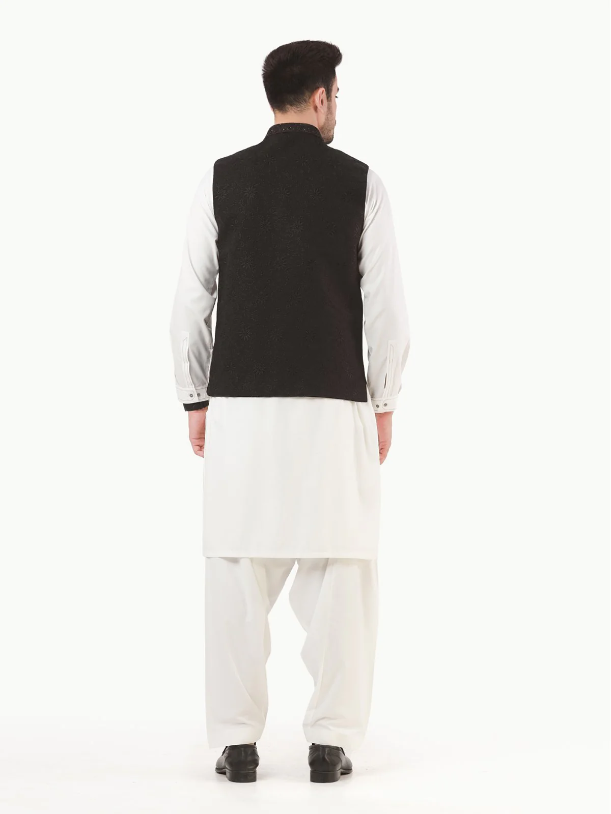 Men's Black Waist Coat Ceremonial - EMTWCC21-089 - Image 4