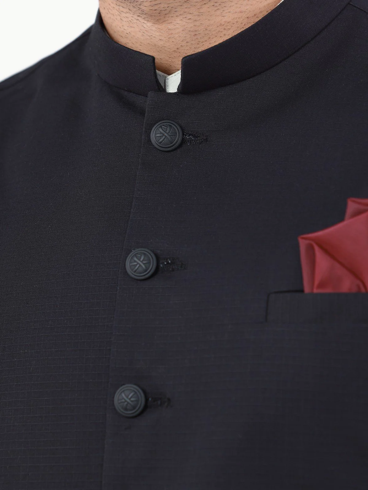 Men's Black Waist Coat - EMTWC22-35814 - Image 4