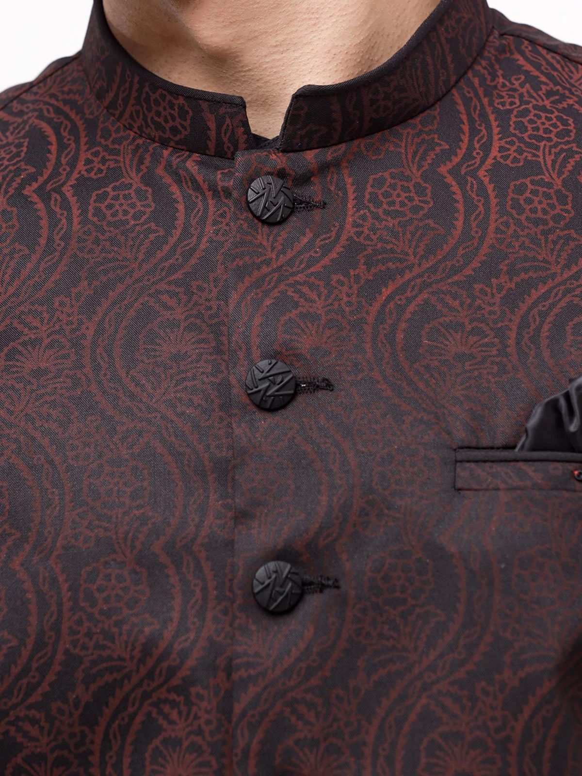 Men's Black Waist Coat - EMTWC23-35854 - Image 4