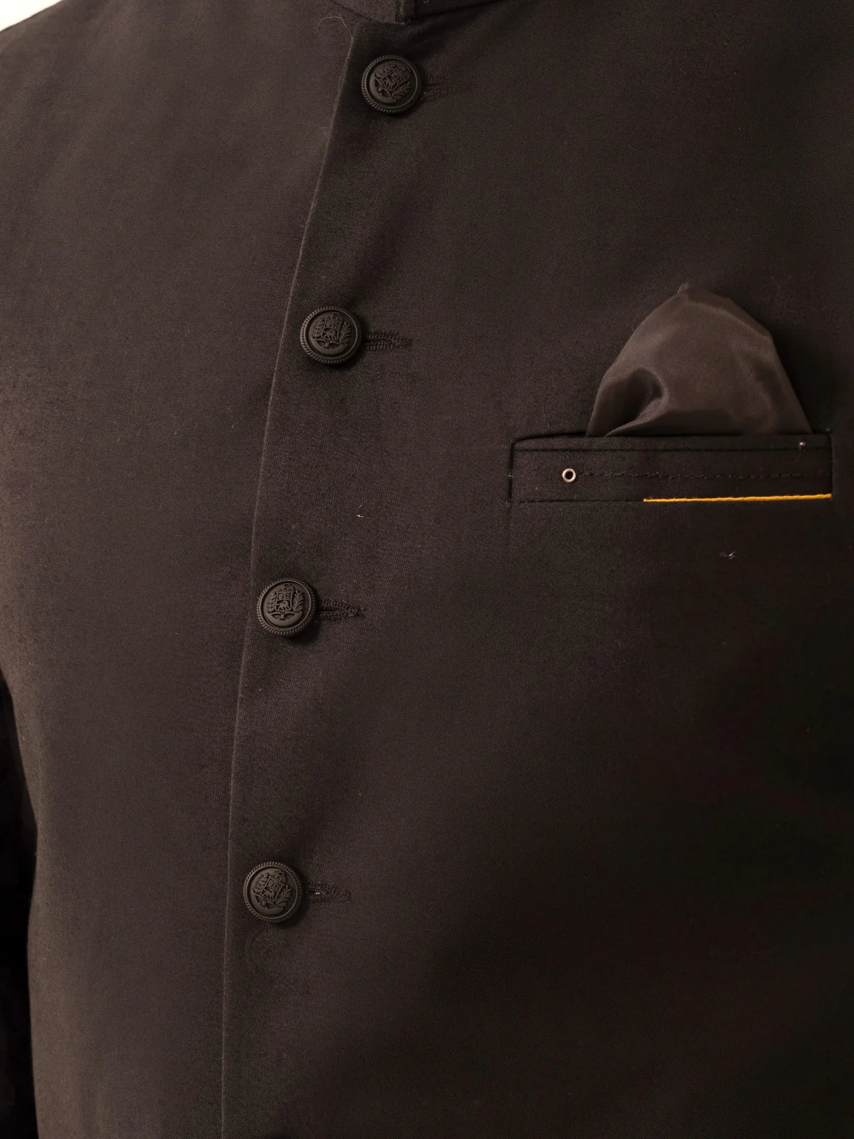 Men's Black Waist Coat - EMTWC23-35895 - Image 5