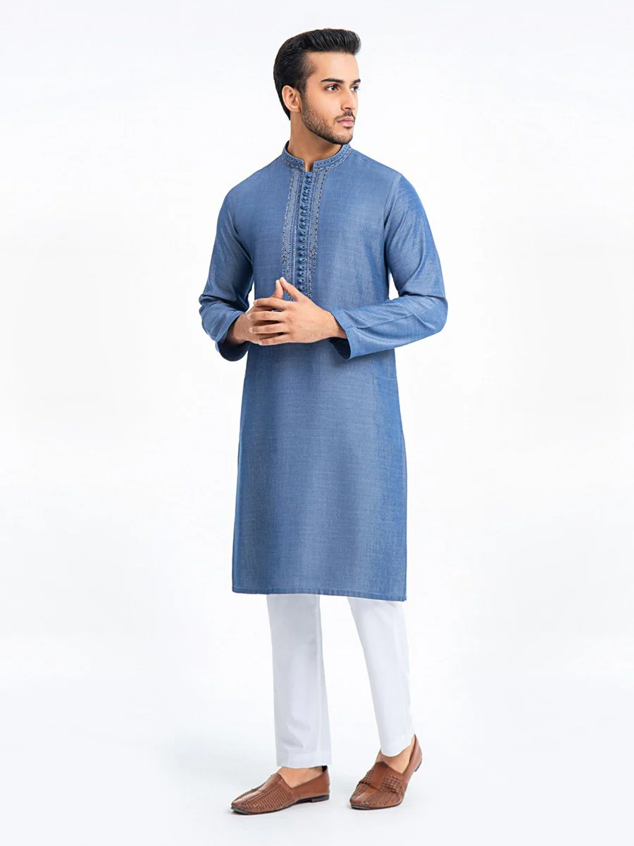 Men's Blue Kurta Ceremonial - EMTKC22-080