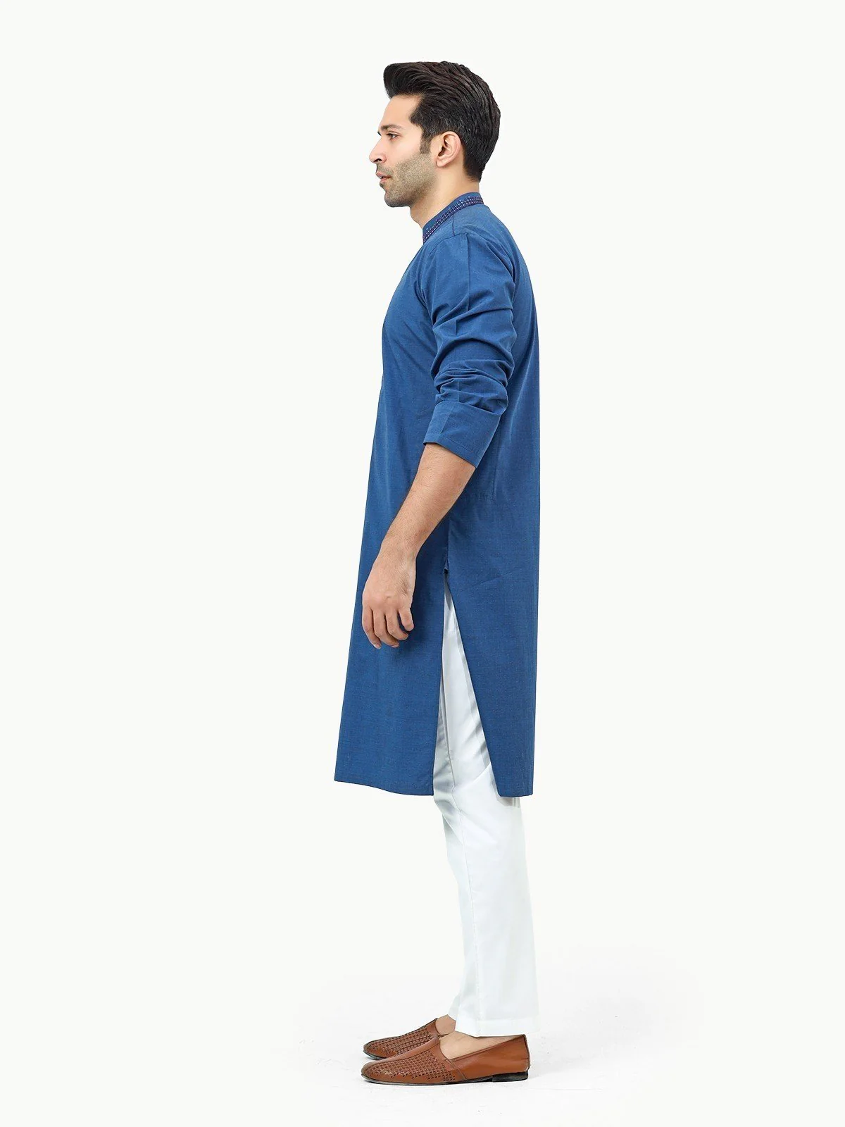 Men's Blue Kurta - EMTK22-99275 - Image 3