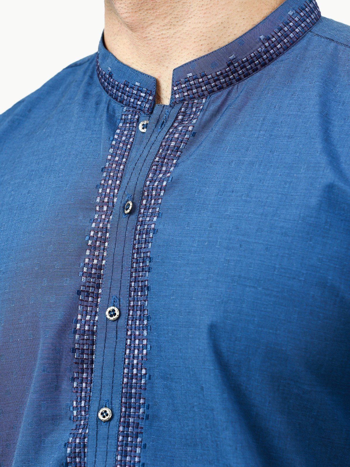 Men's Blue Kurta - EMTK22-99275 - Image 4